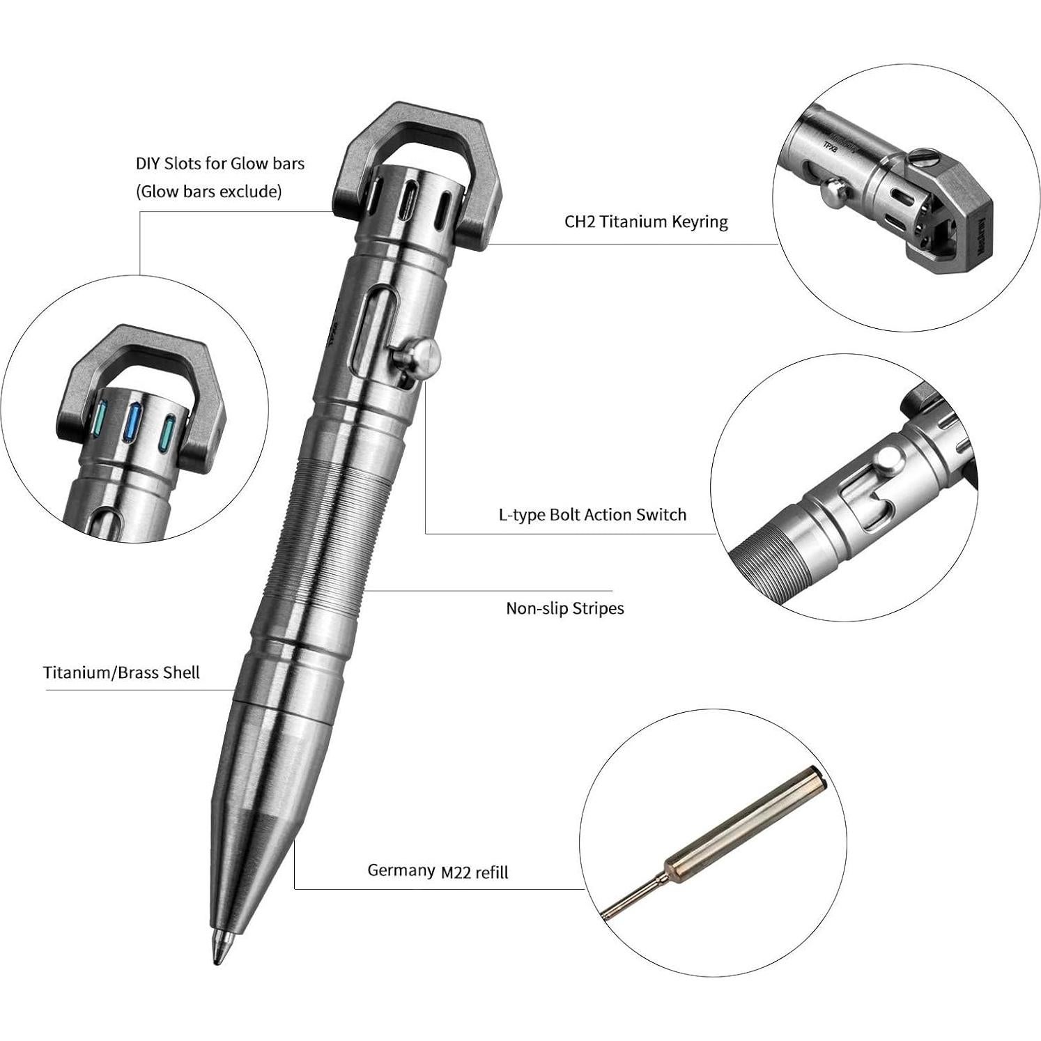 Bolígrafo Táctico MecArmy TPX8 Cobre con Llavero D