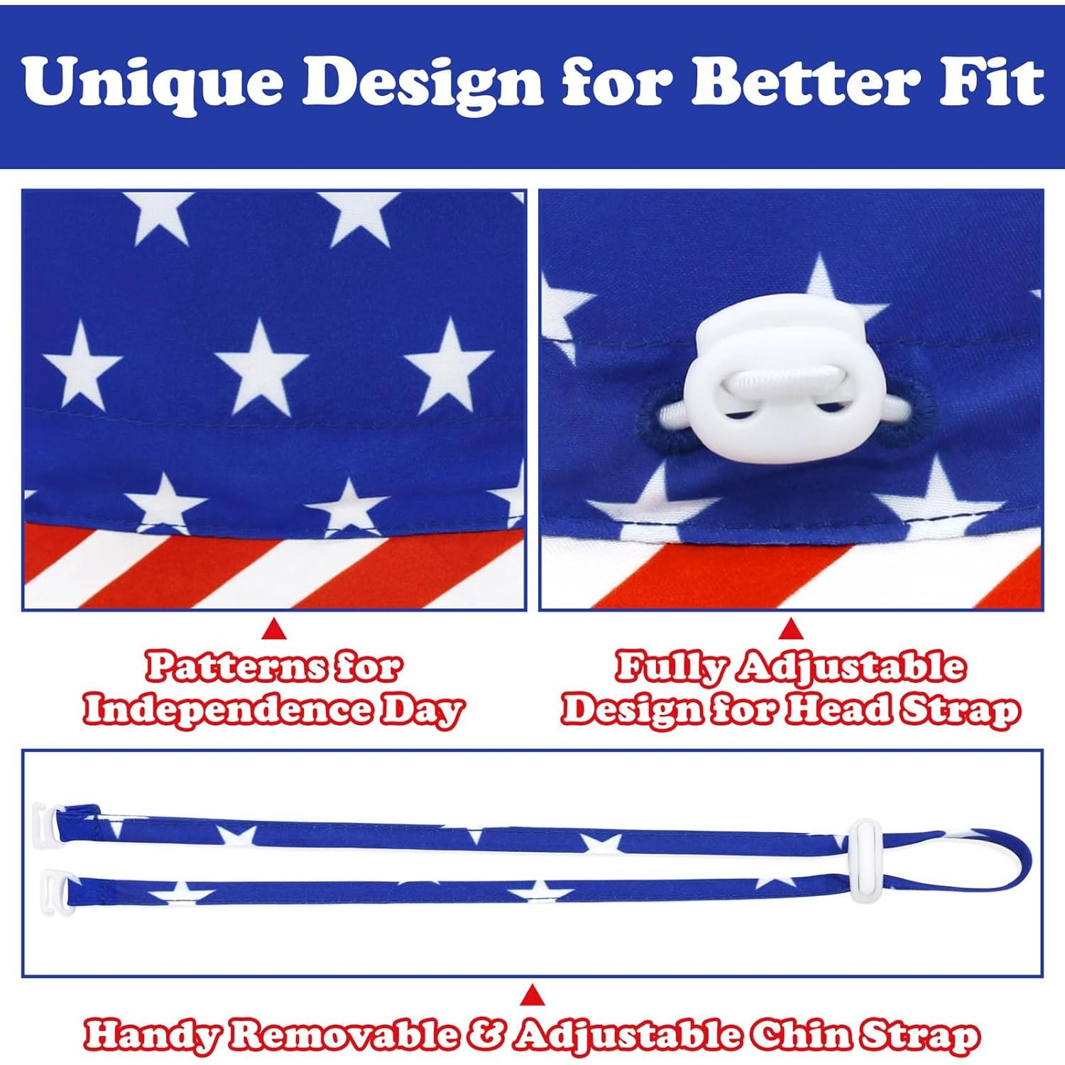 Sombrero de Sol para Bebé Sarfel UPF 50+ Bandera Americana