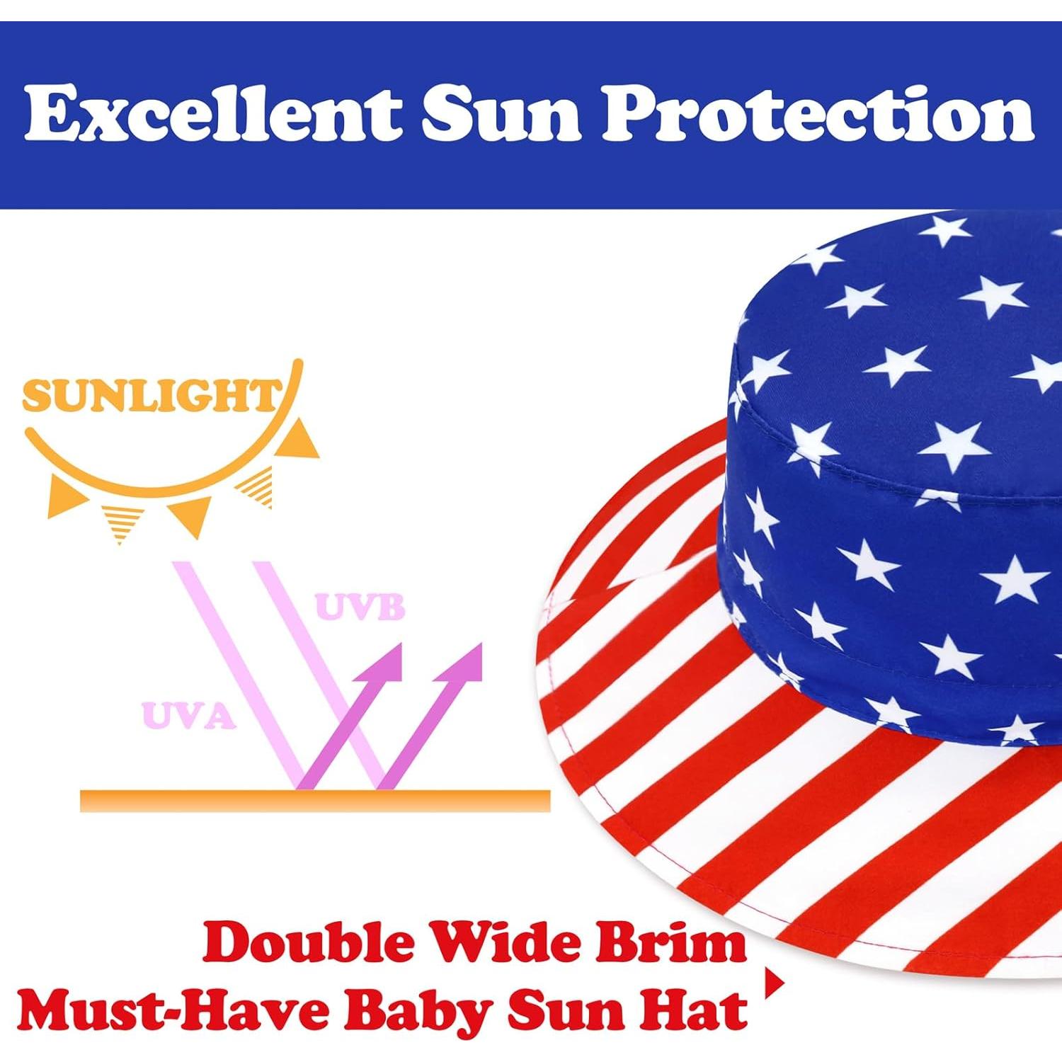 Sombrero de Sol para Bebé Sarfel UPF 50+ Bandera Americana