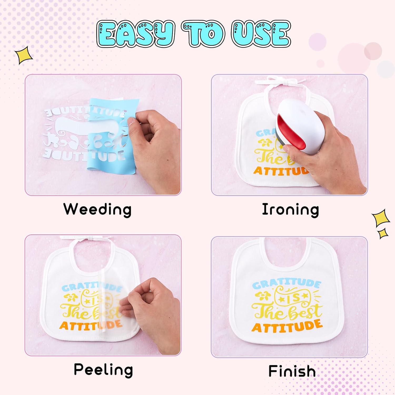 Vinilo de Transferencia de Calor Tintnut Brillante 24 Hojas 30.48x25.4cm