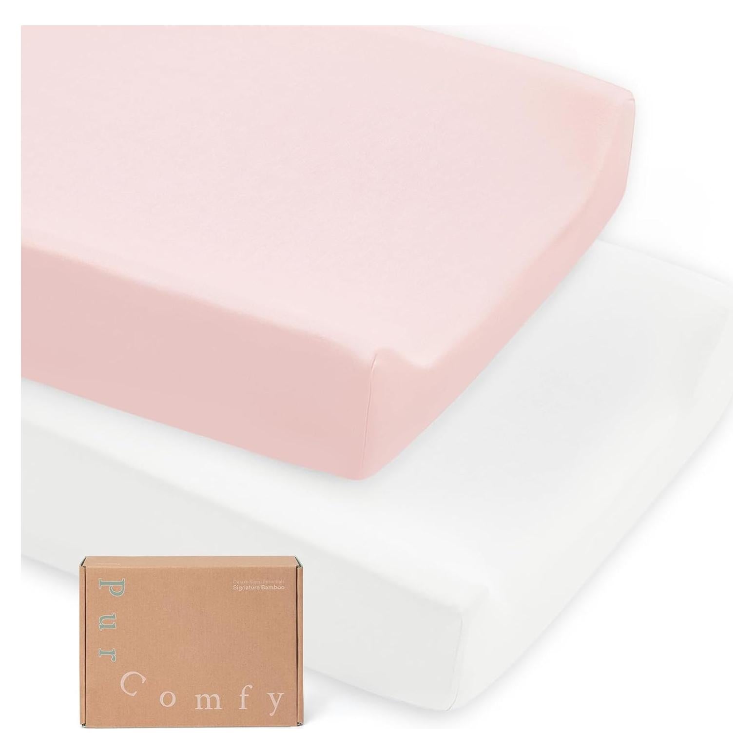 Cubiertas de Cambiador PurComfy 2 Piezas Viscosa Bambú Hipoalergénicas