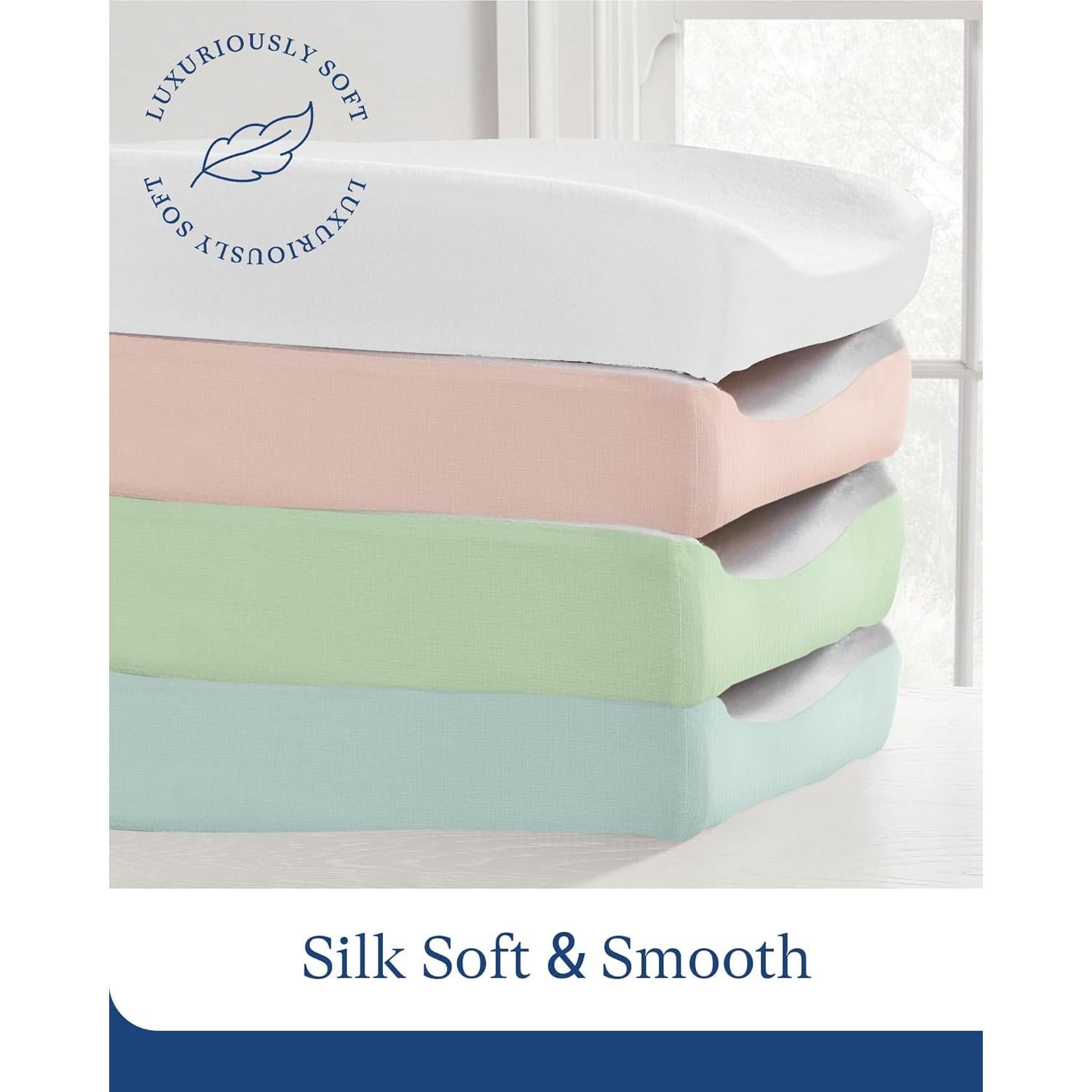 Cubiertas de Cambiador PurComfy 2 Piezas Viscosa Bambú Hipoalergénicas