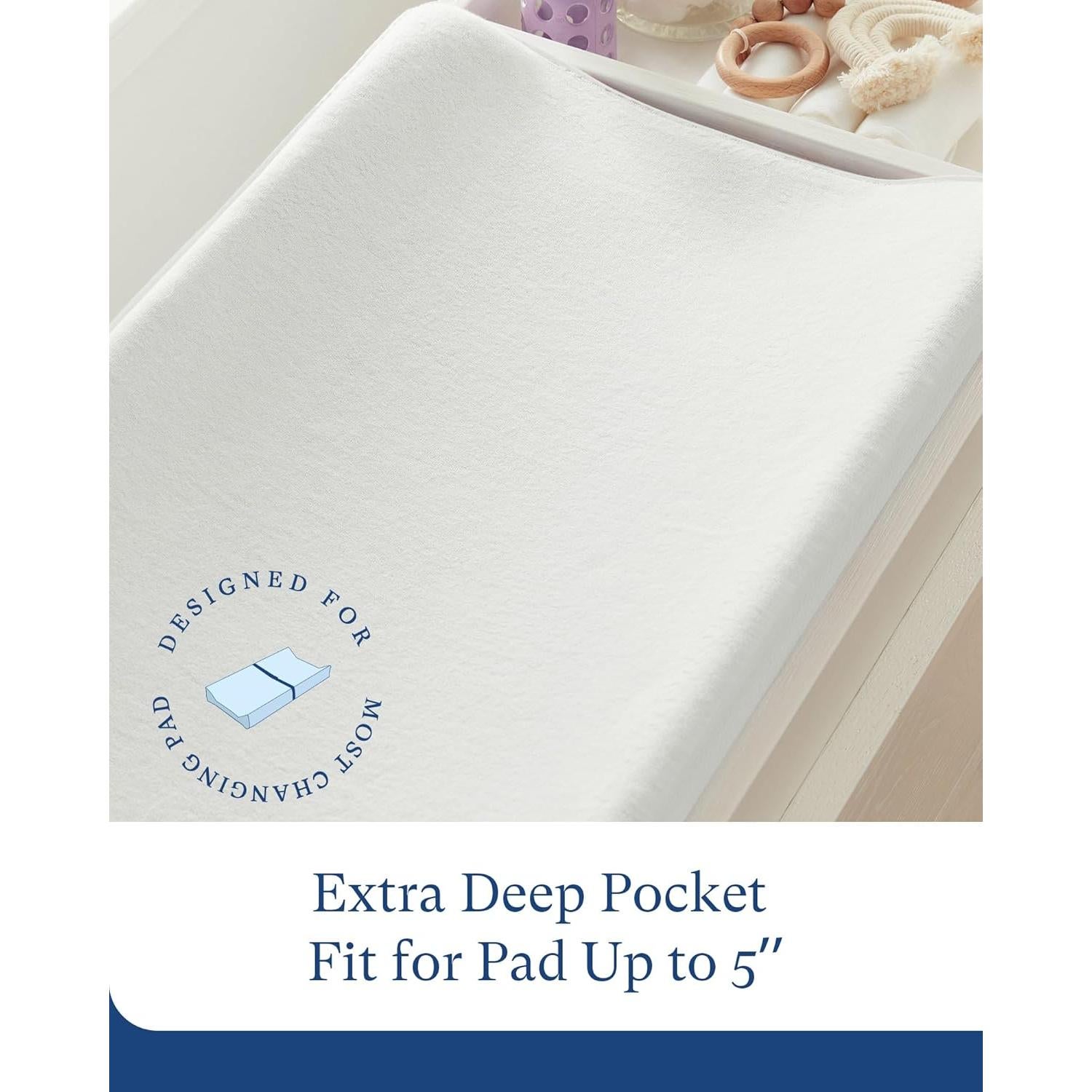 Cubiertas de Cambiador PurComfy 2 Piezas Viscosa Bambú Hipoalergénicas