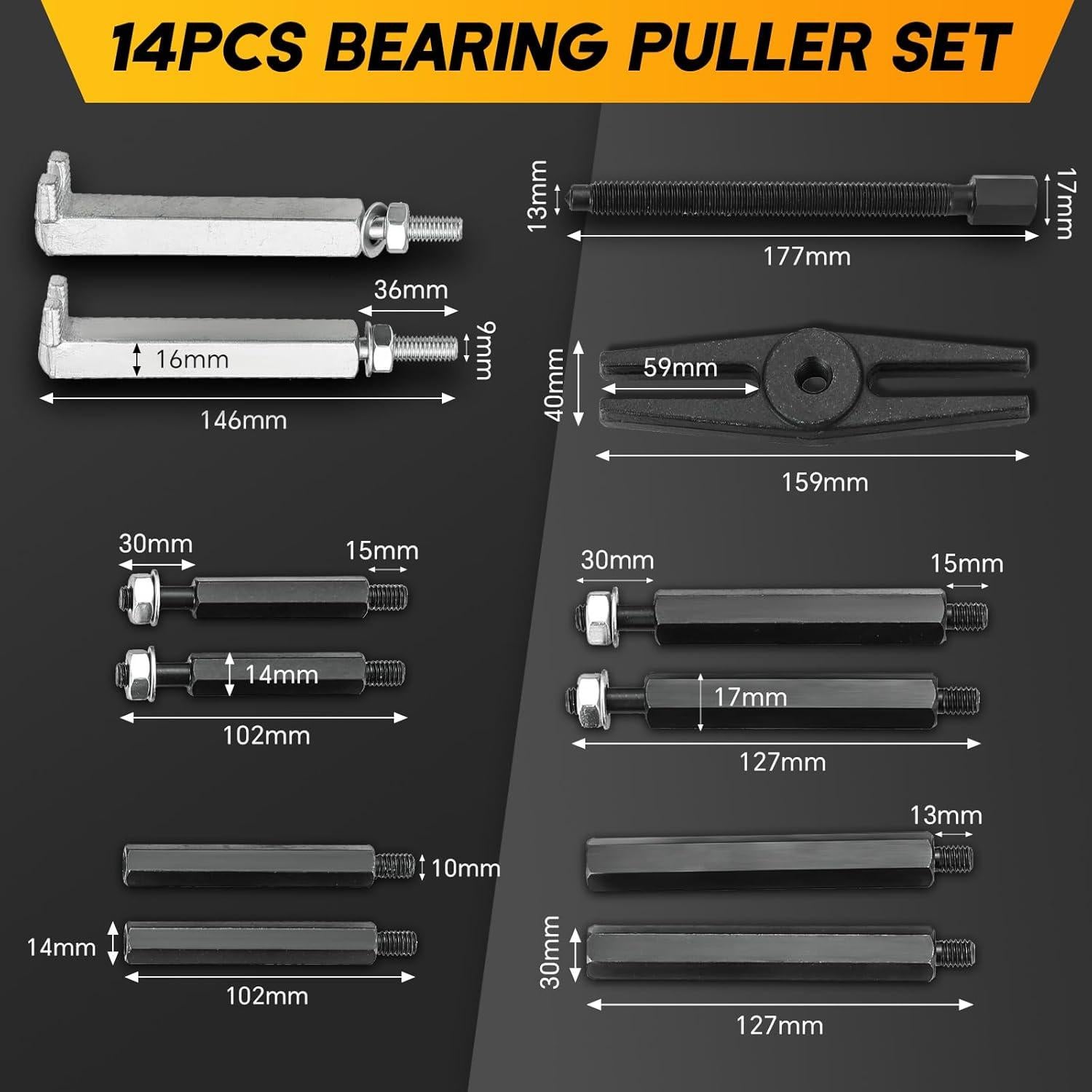 Juego de Extractores de Rodamientos Weyleity 14 Piezas 4.83 kg