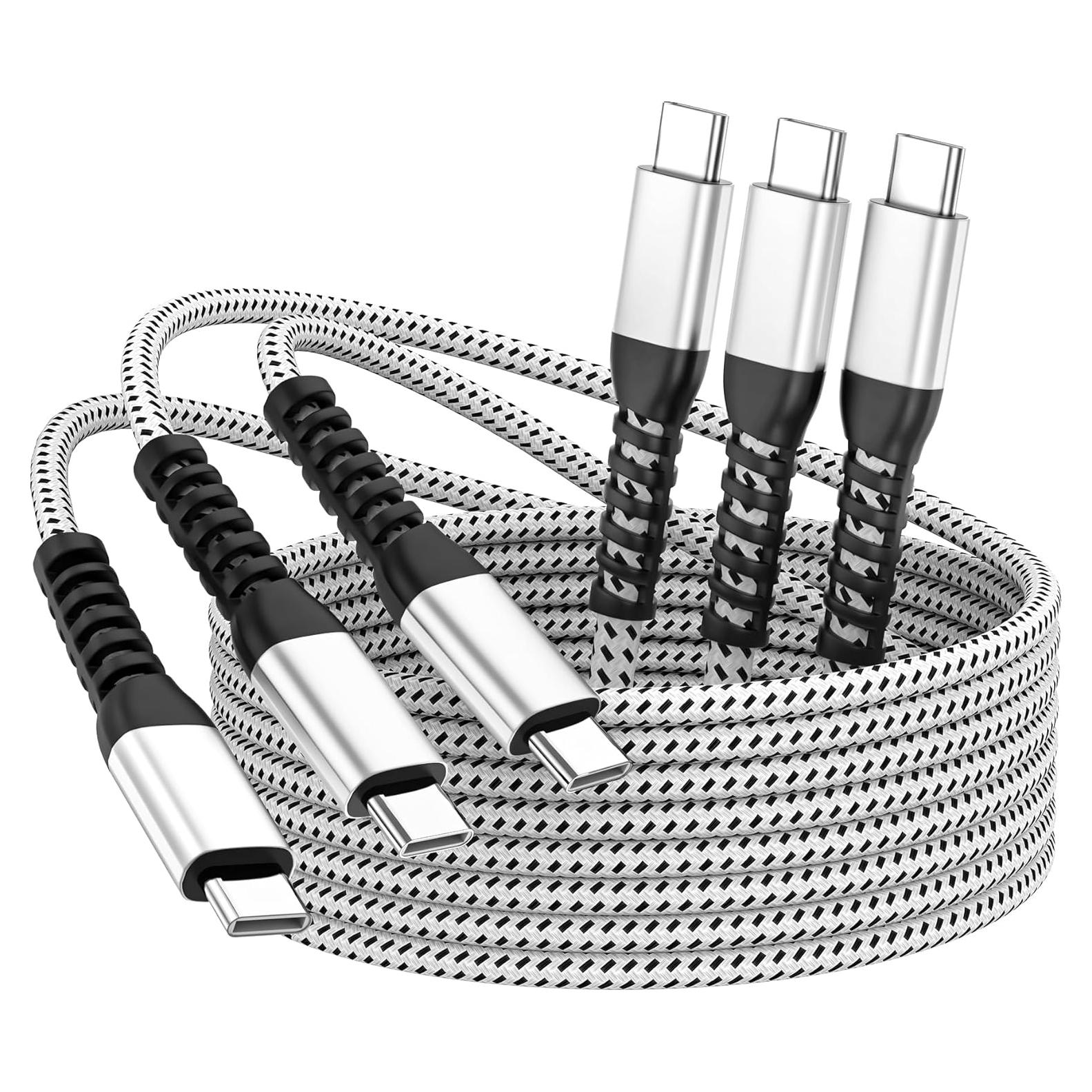 Cable USB C a USB C 60W WWB 30.48 cm Carga Rápida 3 Piezas