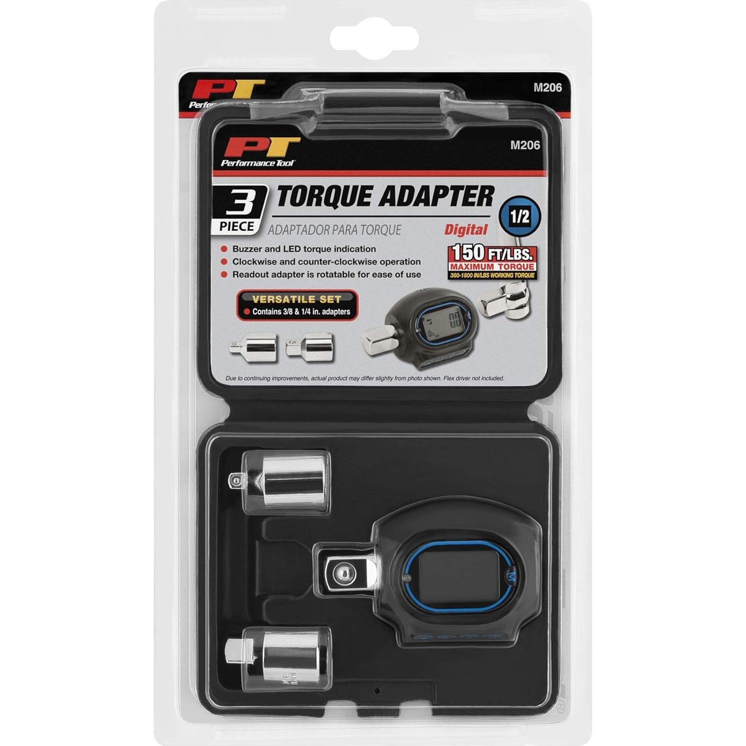 Adaptador de Par Digital Performance Tool M206 30-150 lb/pie
