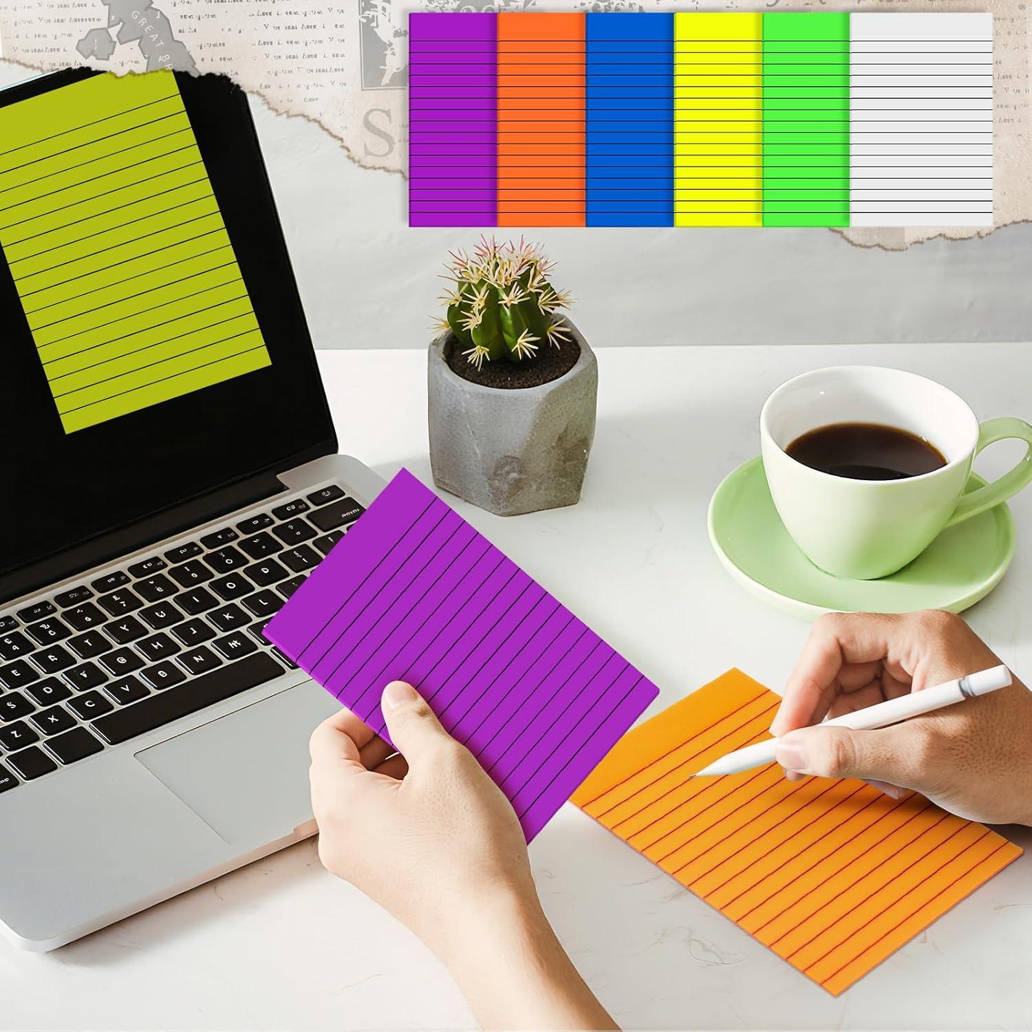 Notas Adhesivas Transparentes Yinder 6 Pack 10x15 cm Colores Brillantes