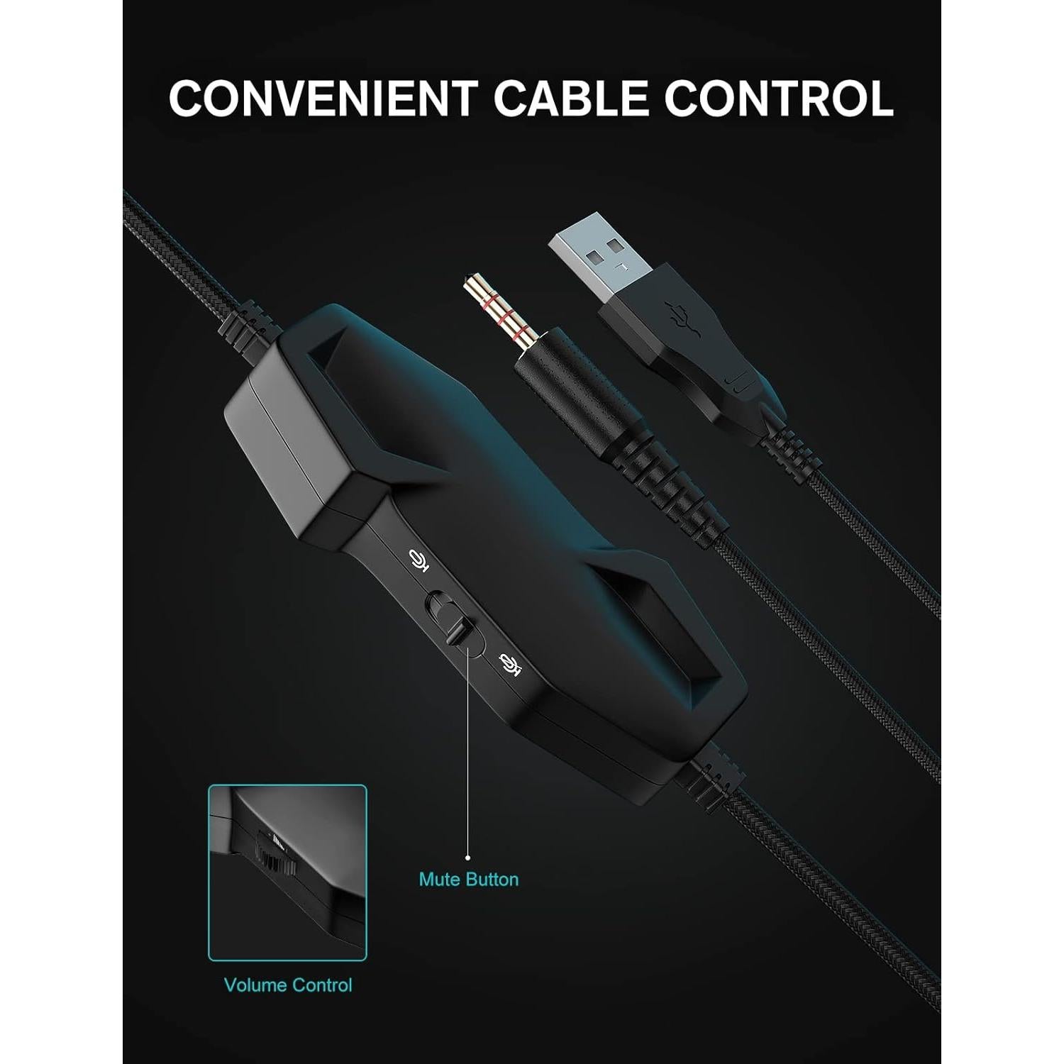 Auriculares Gaming ZIUMIER Z20 Over-Ear 7.1 RGB PC PS4 PS5