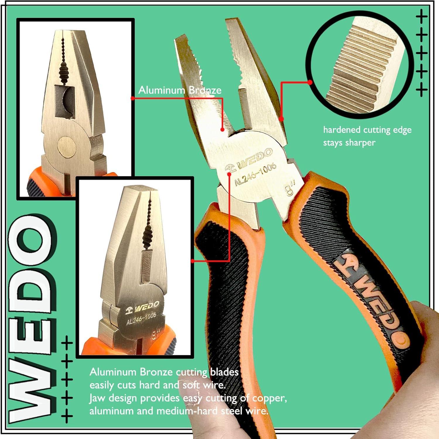 Alicates de Liniero Sin Chispas WEDO 15 cm Ergonómicos