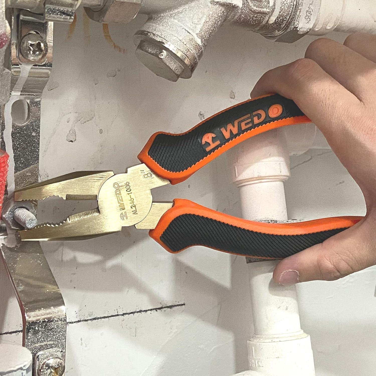 Alicates de Liniero Sin Chispas WEDO 15 cm Ergonómicos