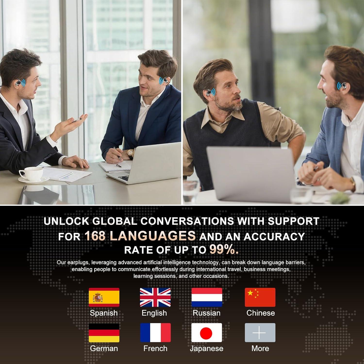 Auriculares de Traducción AI Ajikbic Q16 H3, 60H, 168 Idiomas