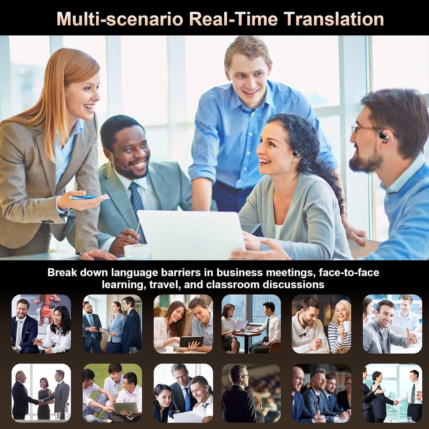 Auriculares de Traducción AI Ajikbic Q16 H3, 60H, 168 Idiomas