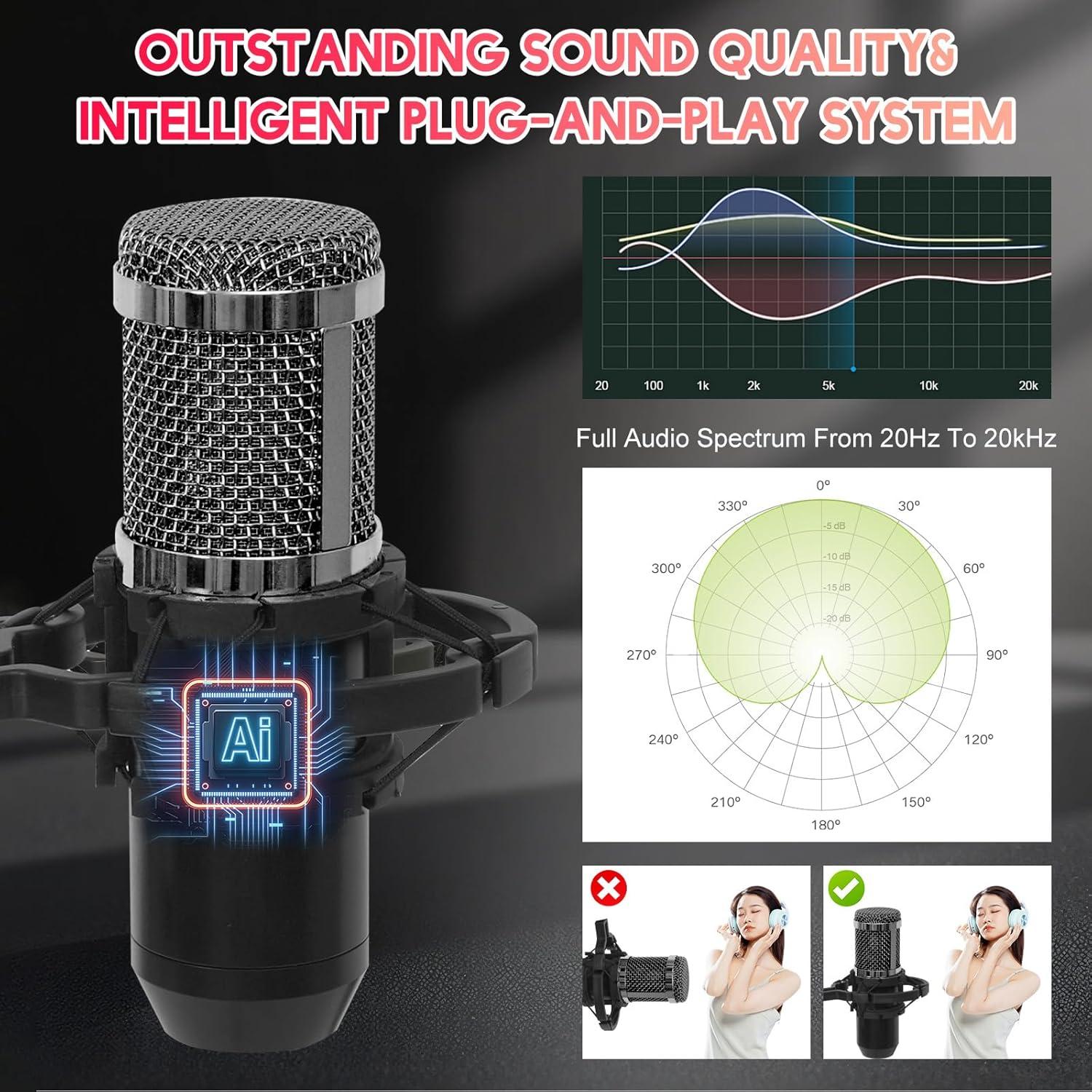 Paquete de Podcast ALSO GO para 2 Personas, Micrófonos BM-800