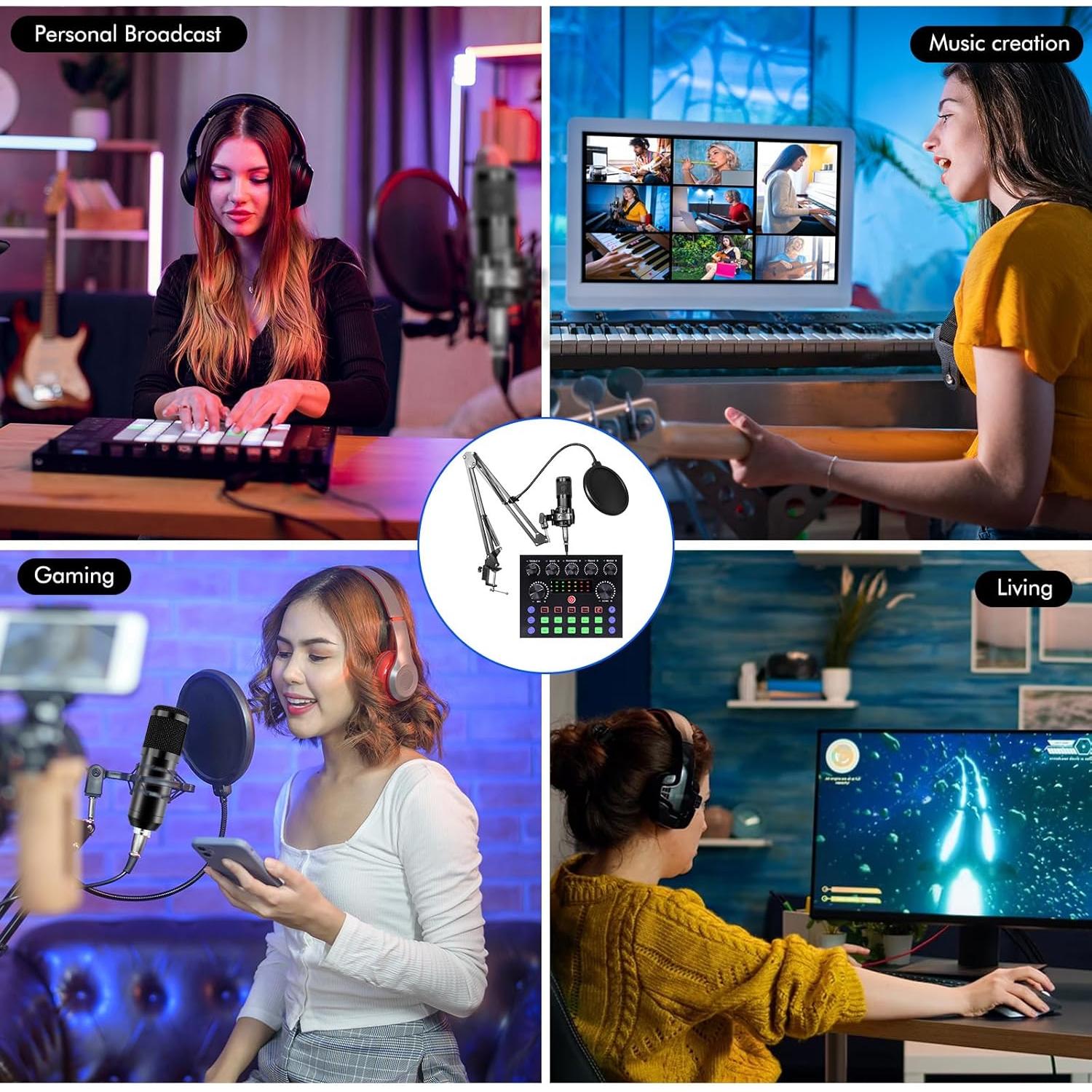 Paquete de Podcast ALSO GO para 2 Personas, Micrófonos BM-800