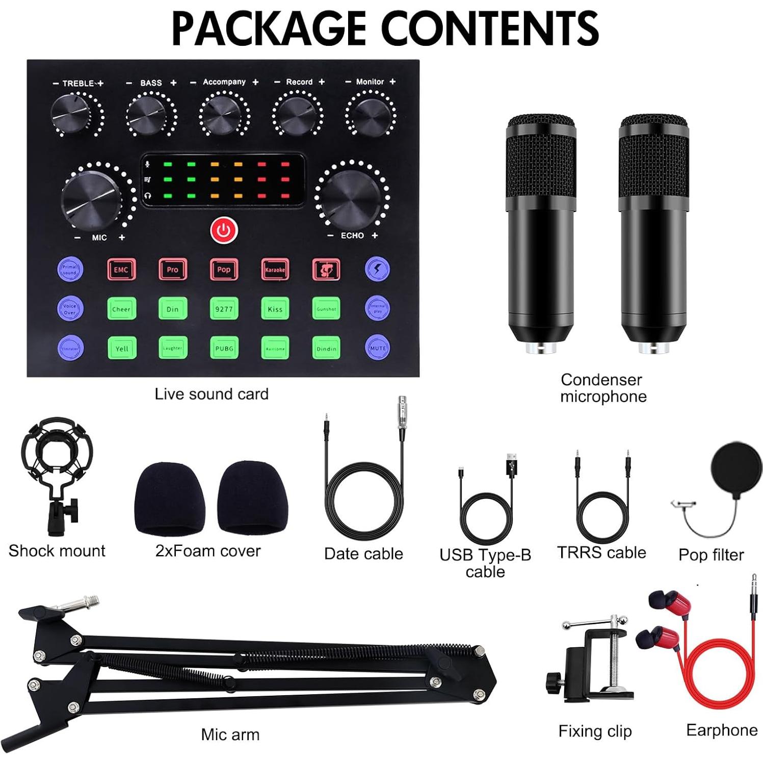 Paquete de Podcast ALSO GO para 2 Personas, Micrófonos BM-800
