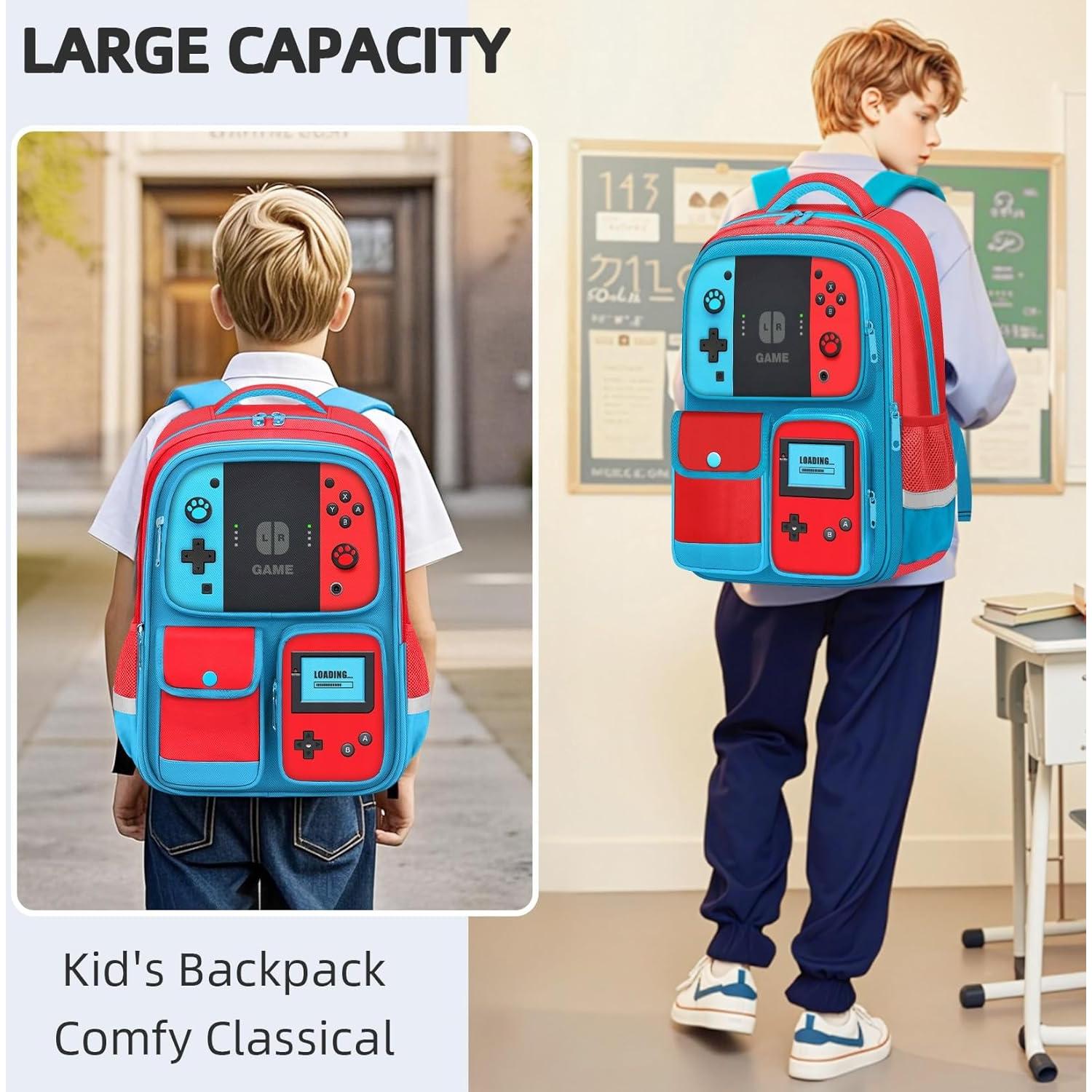 Mochila Escolar Gamer JIRAIKEI 43.2 cm Resistente y Ergonómica