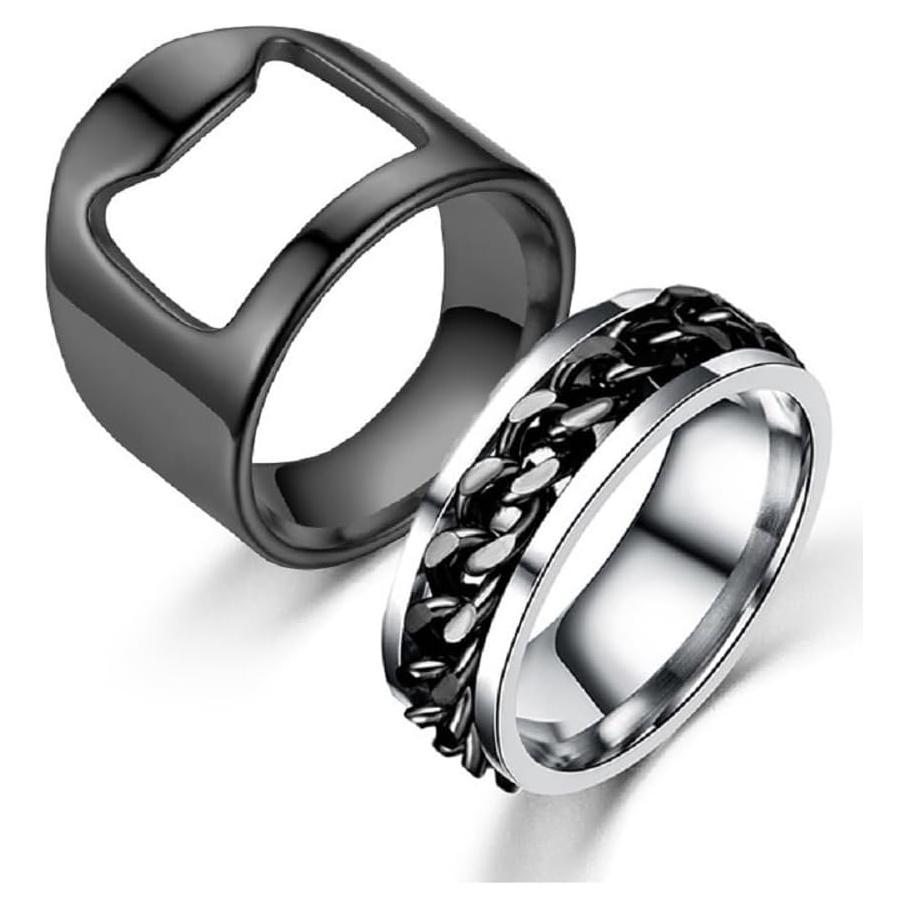 Juego de 2 Anillos Abrebotellas SHANHU Acero Inoxidable
