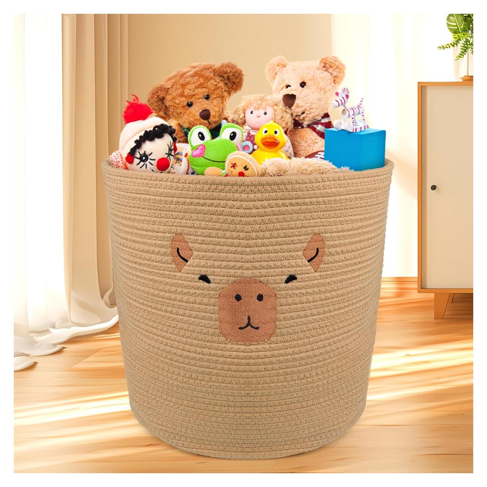 Cesta de Almacenamiento de Algodón Capibara 43x38 cm