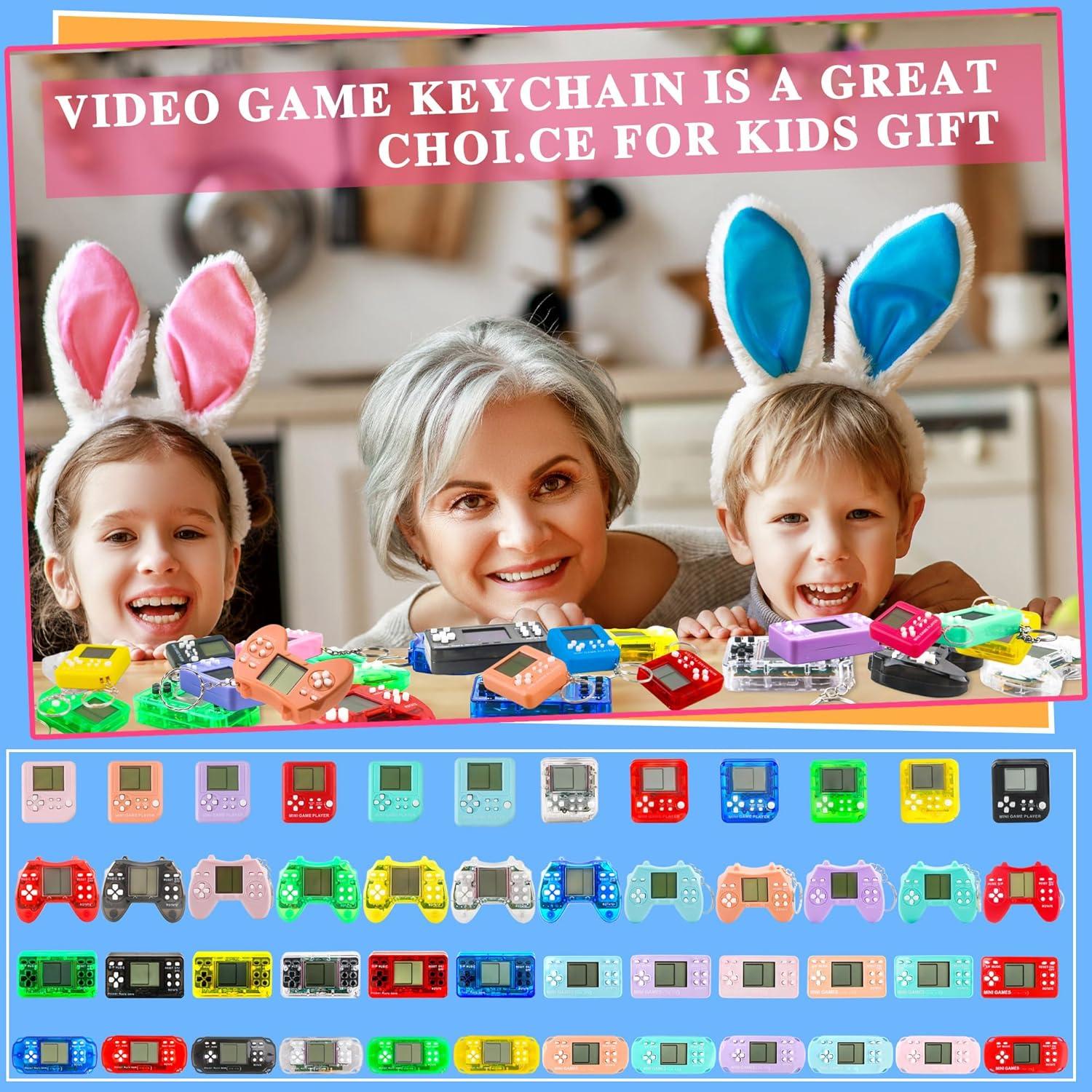 Paquete de 48 Llaveros de Videojuegos Retro para Niños