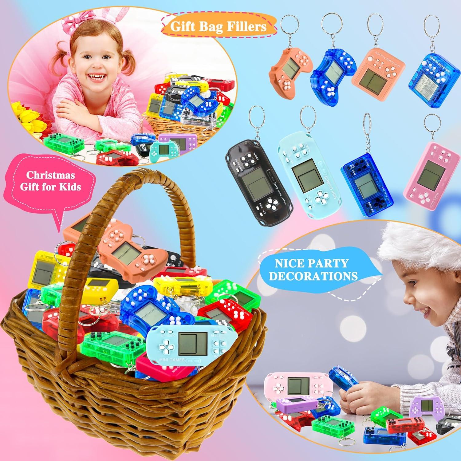 Paquete de 48 Llaveros de Videojuegos Retro para Niños