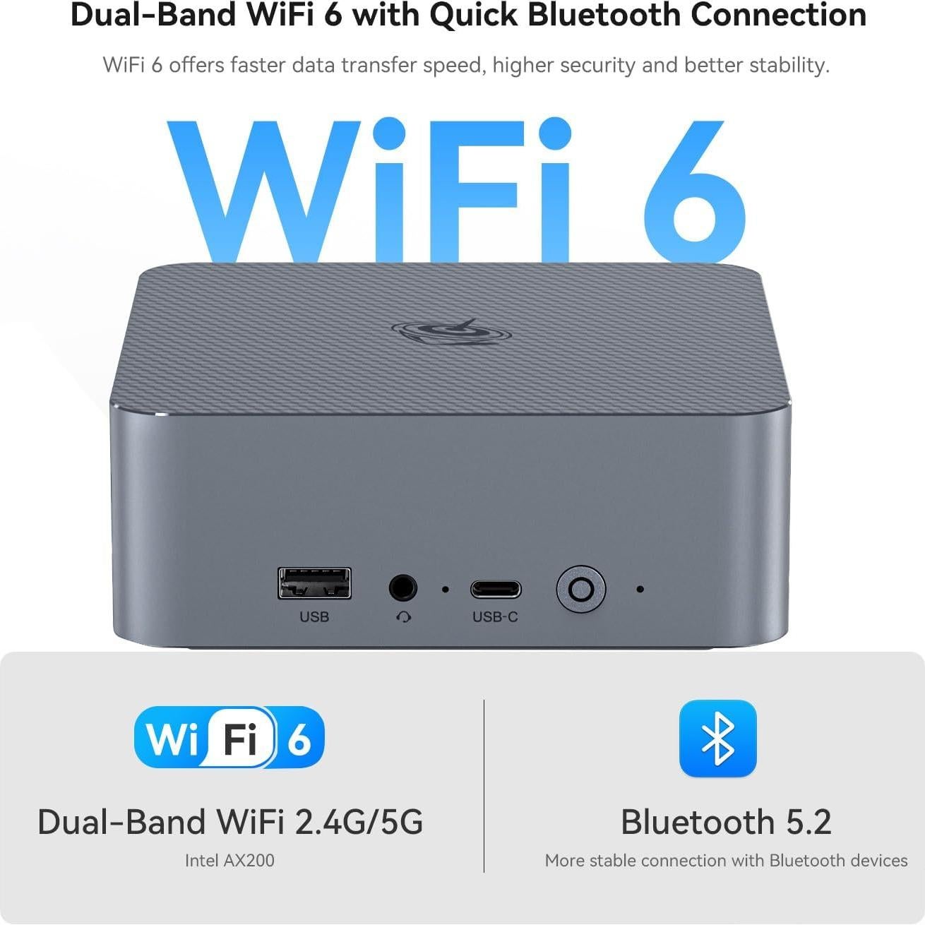 Mini PC Beelink EQI12, Intel Core i3-1220P, 16GB RAM, 500GB SSD