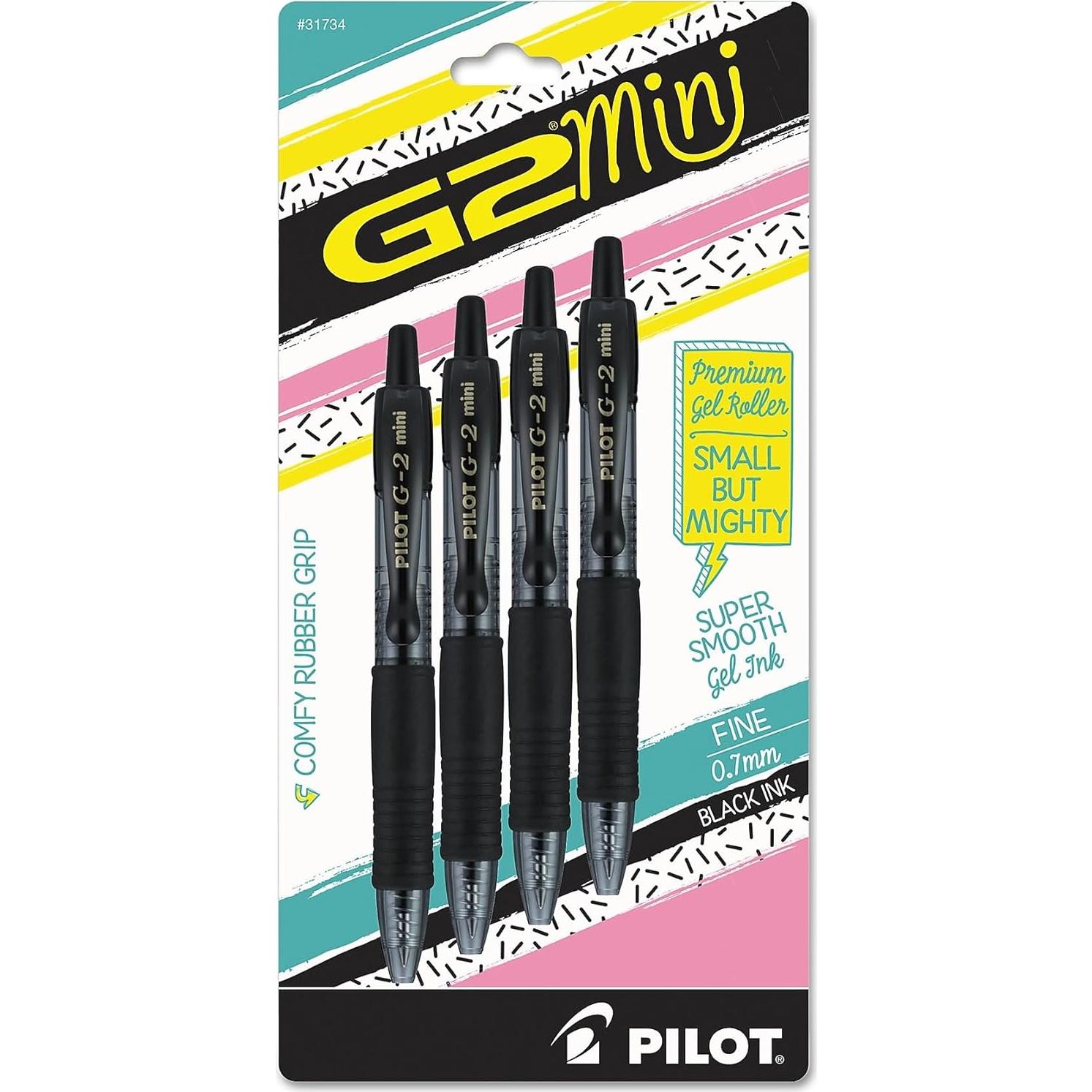 Bolígrafo de Gel Pilot G2 Mini Retráctil 0.7mm Tinta Negra