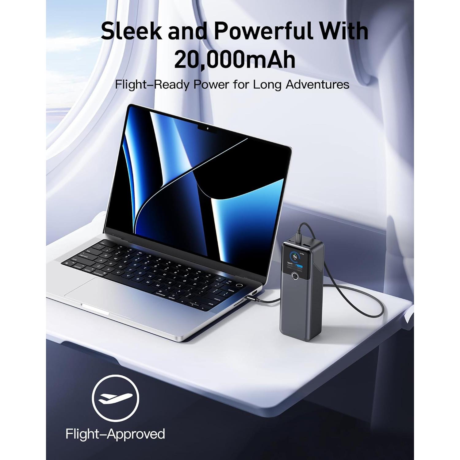 Banco de Energía 20000mAh SIXTHGU Cargador Rápido 140W Beige