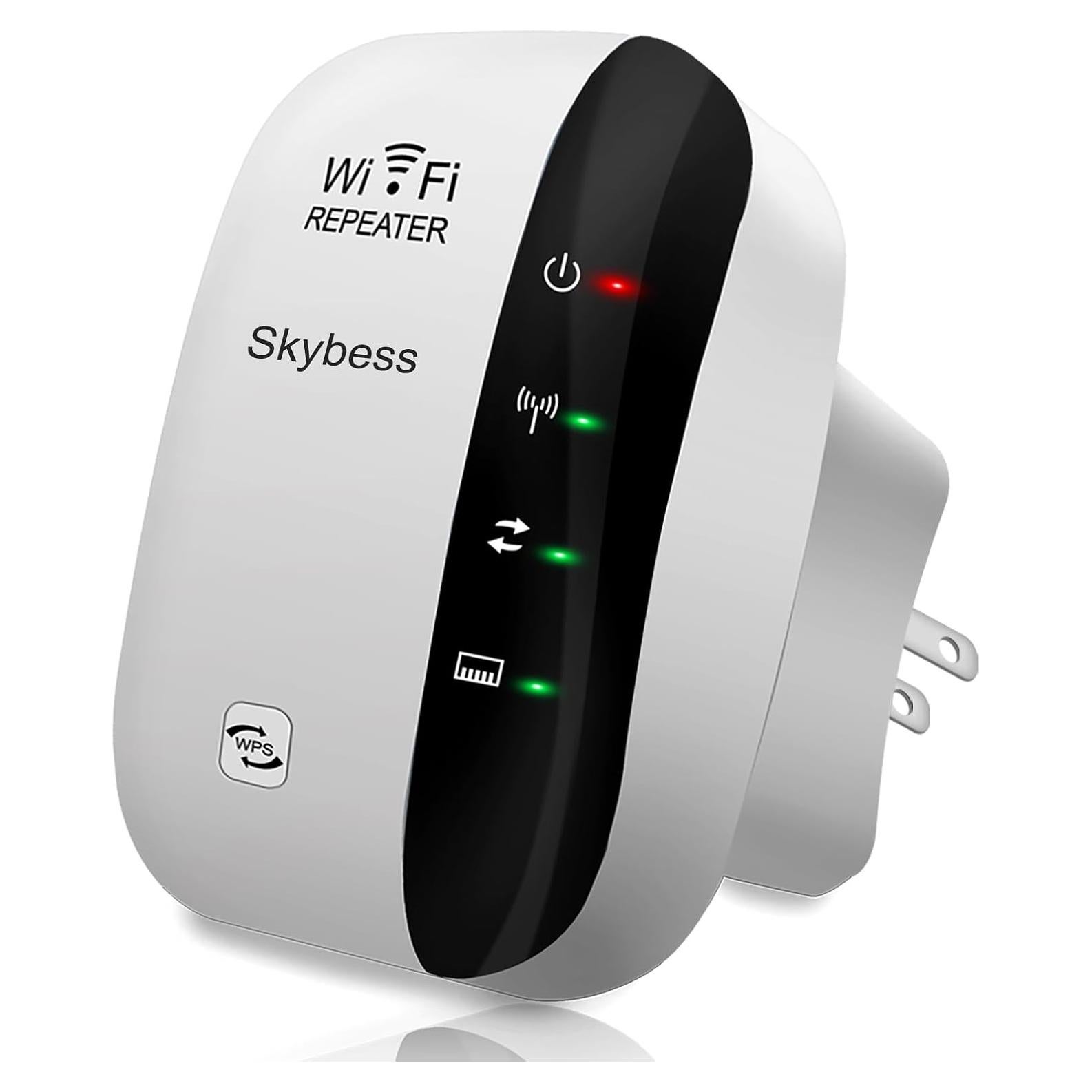 Amplificador WiFi Inalámbrico Skybess 300Mbps 2.4GHz con Ethernet