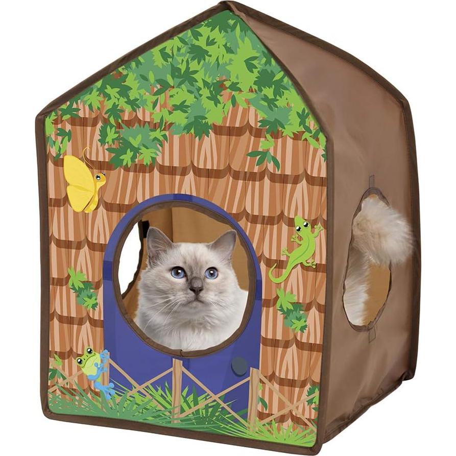 Cubo de Gato Pop Up Kitty City Safari Jungle 39x39x61cm