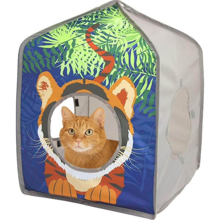 Cubo de Gato Pop Up Kitty City Safari Jungle 39x39x61cm
