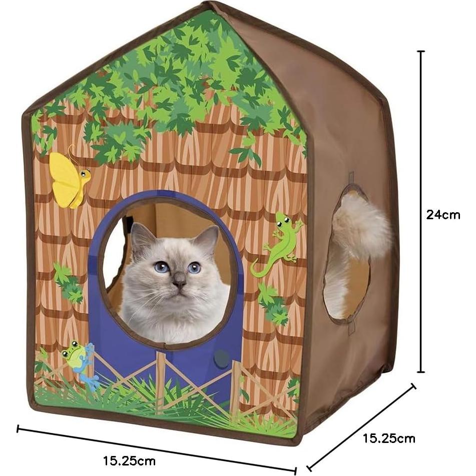 Cubo de Gato Pop Up Kitty City Safari Jungle 39x39x61cm