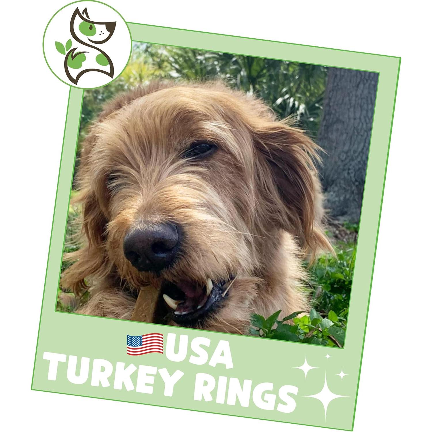 Anillos de Tendón de Pavo Nature Gnaws 226.8g - Snack Natural para Perros