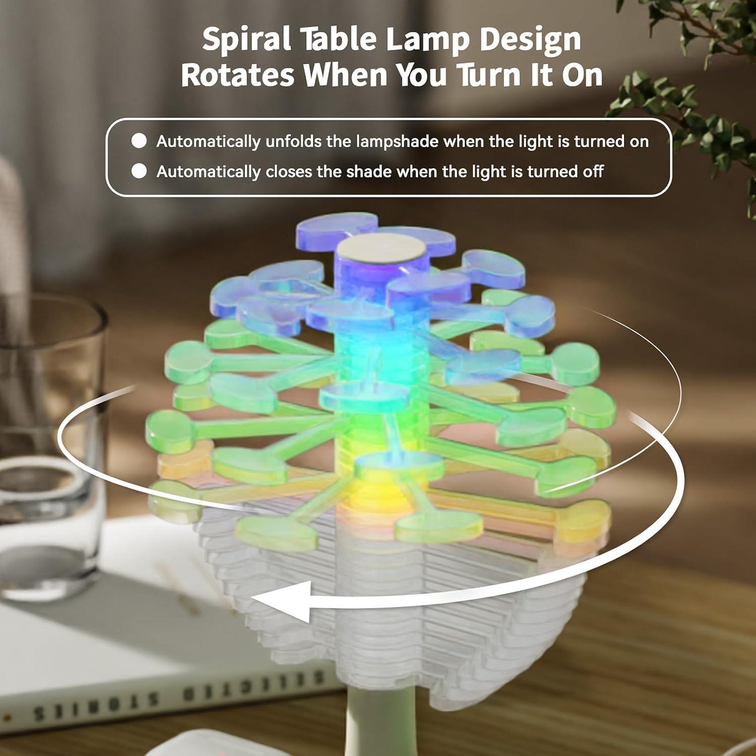 Lámpara de Mesa Espiral GOUTOOL LED Dimmable USB 3W