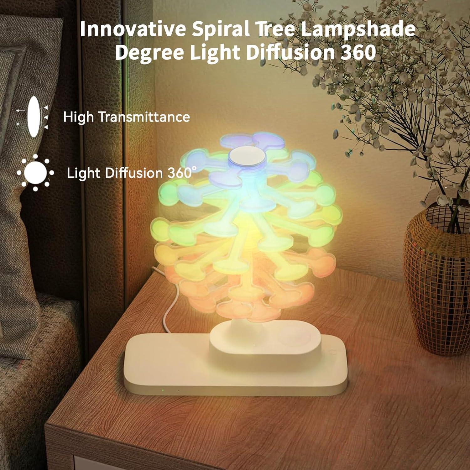 Lámpara de Mesa Espiral GOUTOOL LED Dimmable USB 3W