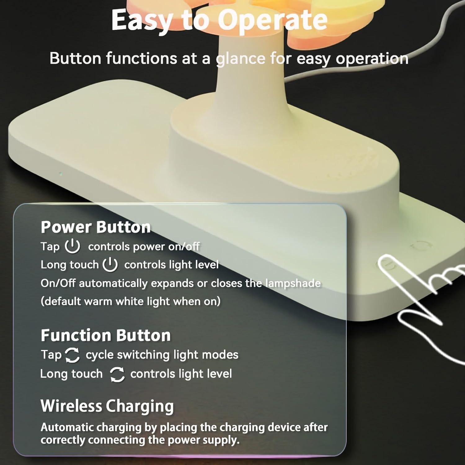 Lámpara de Mesa Espiral GOUTOOL LED Dimmable USB 3W