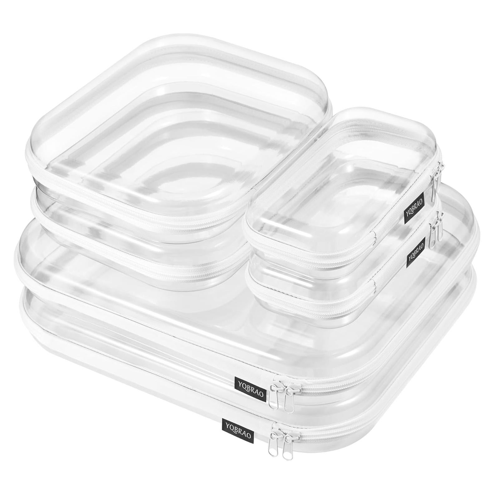 Paquete de 6 Estuches Duro Transparente YQBRAO - 2 Pequeños, 2 Medianos, 2 Grandes