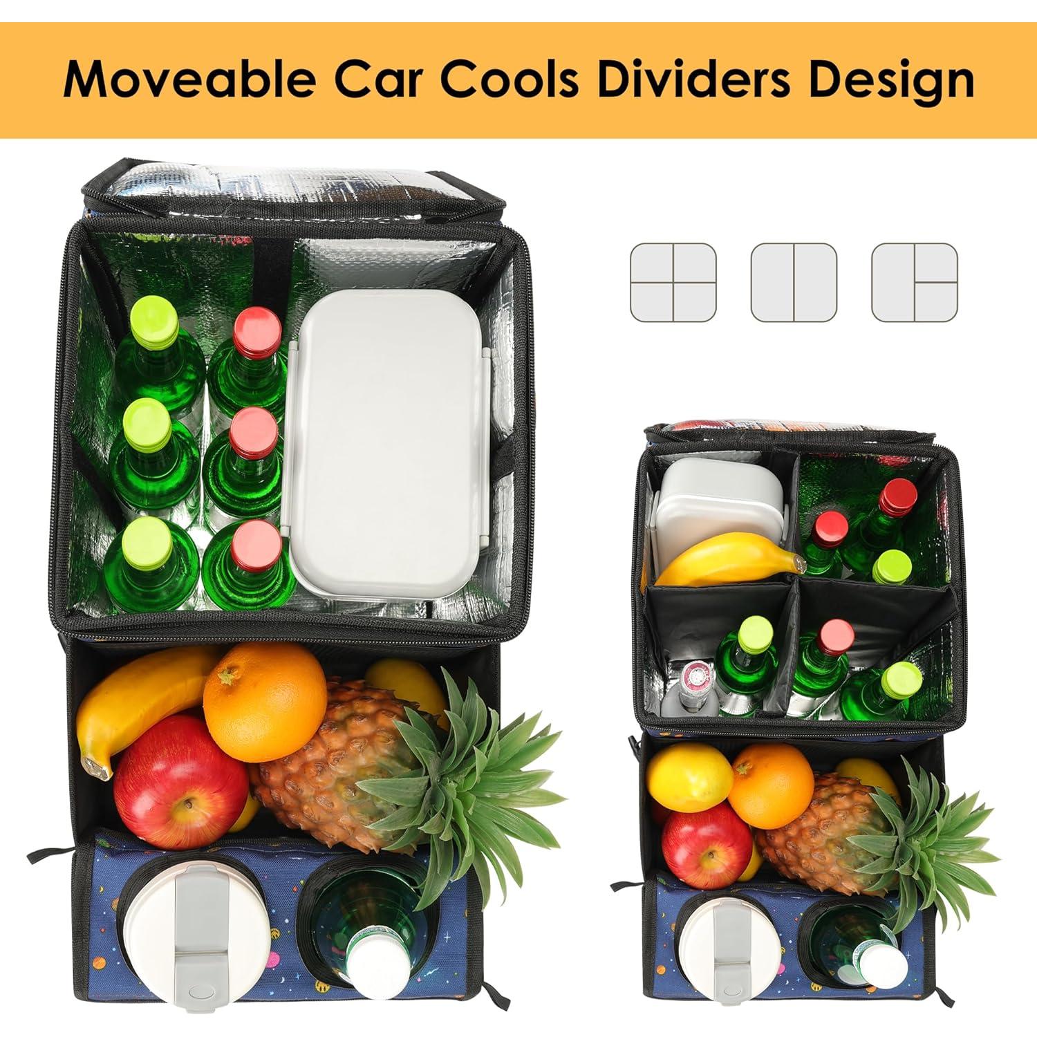 Organizador de Asiento de Coche WENRENER con Enfriador y Portavasos