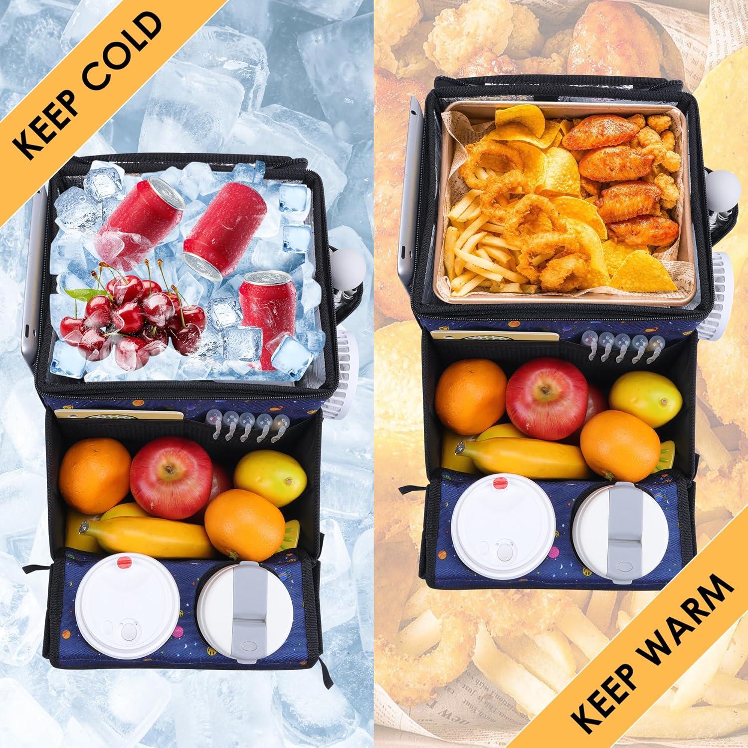 Organizador de Asiento de Coche WENRENER con Enfriador y Portavasos