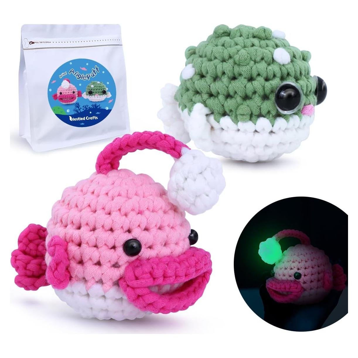 Kit de Crochet Brillante NestledCrafts Hootwin para Principiantes