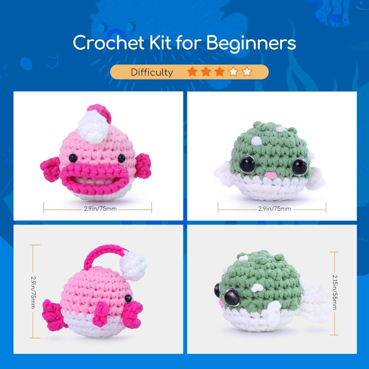 Kit de Crochet Brillante NestledCrafts Hootwin para Principiantes