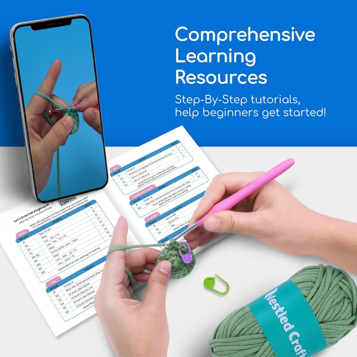 Kit de Crochet Brillante NestledCrafts Hootwin para Principiantes