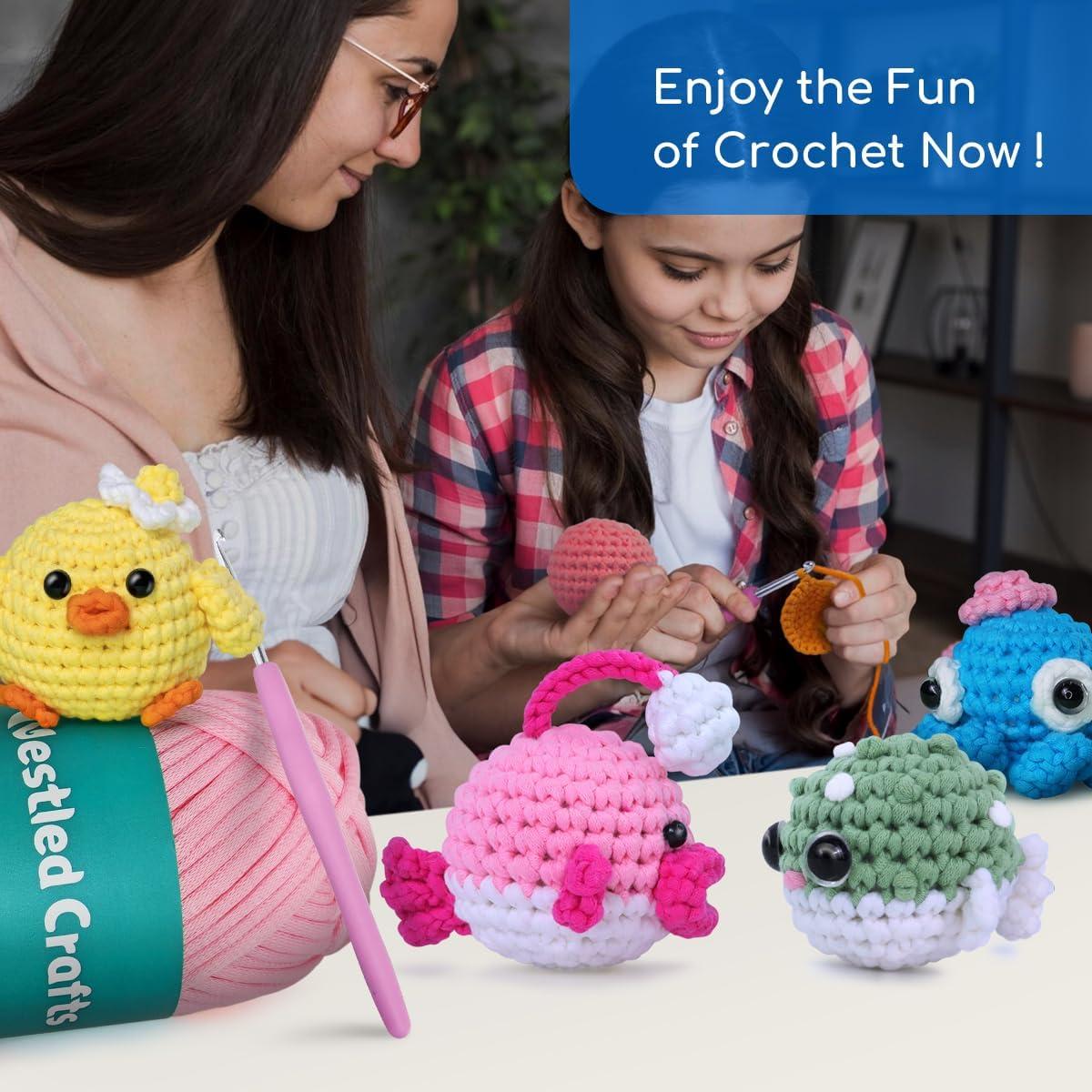 Kit de Crochet Brillante NestledCrafts Hootwin para Principiantes