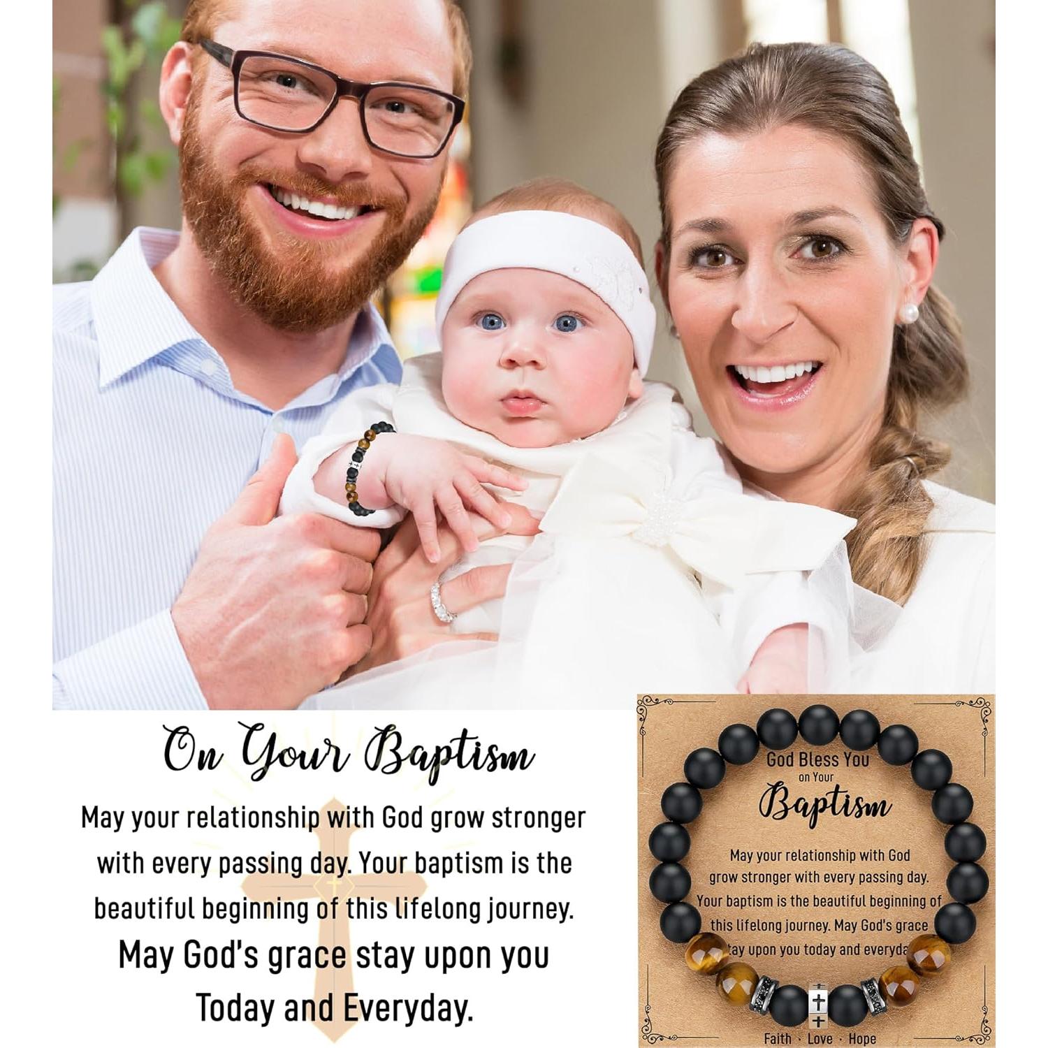 Pulsera de Cruz TONY & SANDY para Bautismo Niños 16 cm