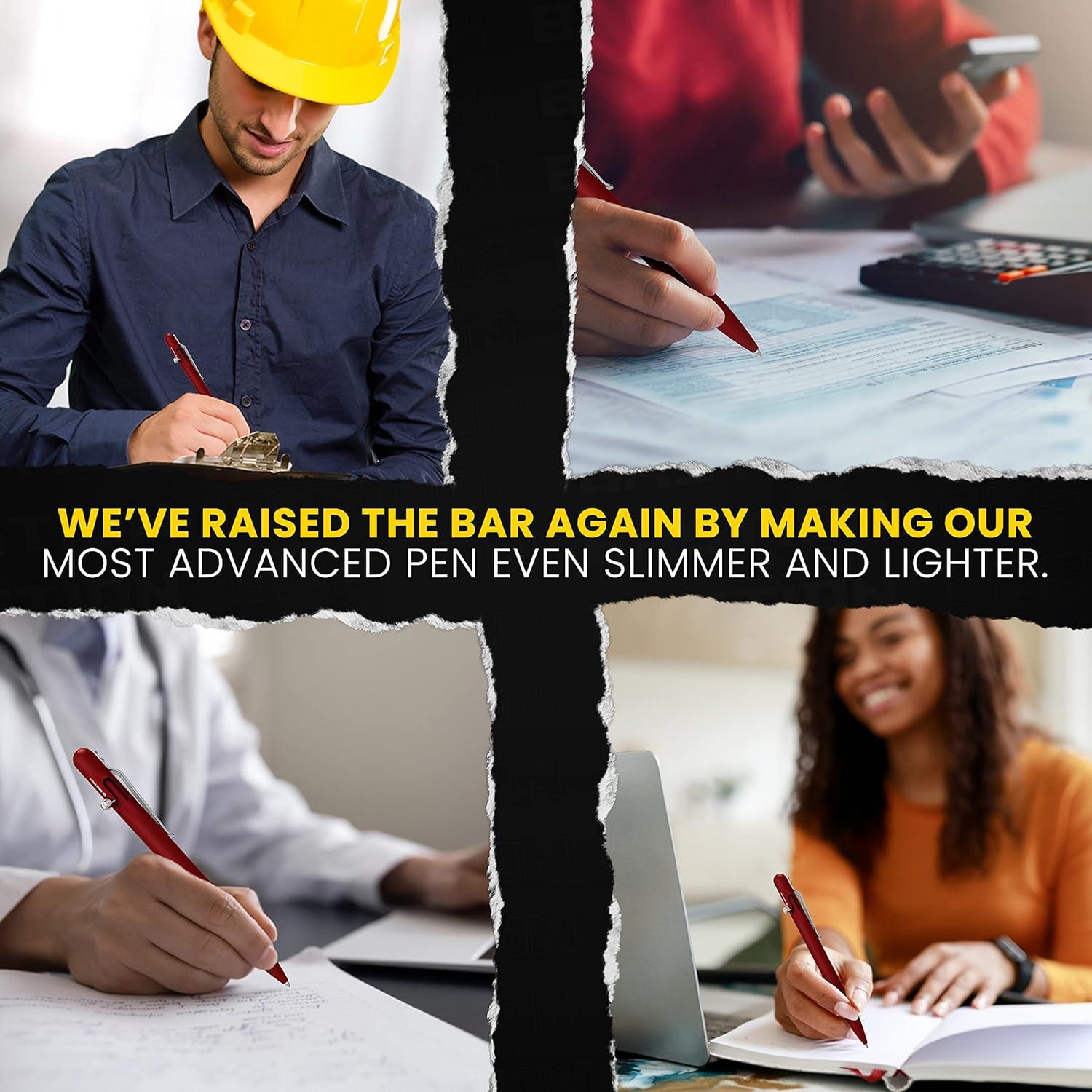 Bolígrafo BASTION Slim de Lujo Aluminio Rojo Punta Fina