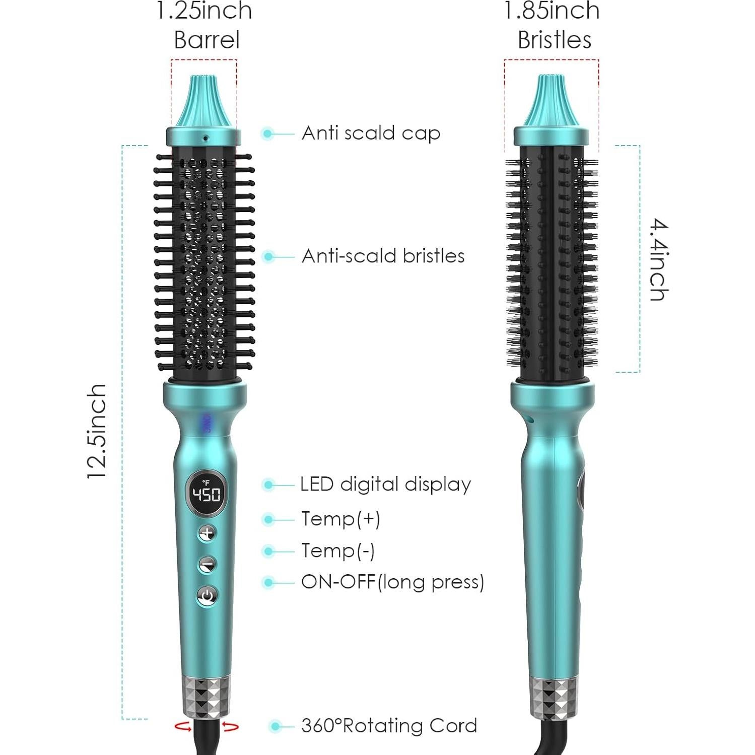 Cepillo Redondo Térmico BANGMENG 1.25" Iónico 12 Temperaturas