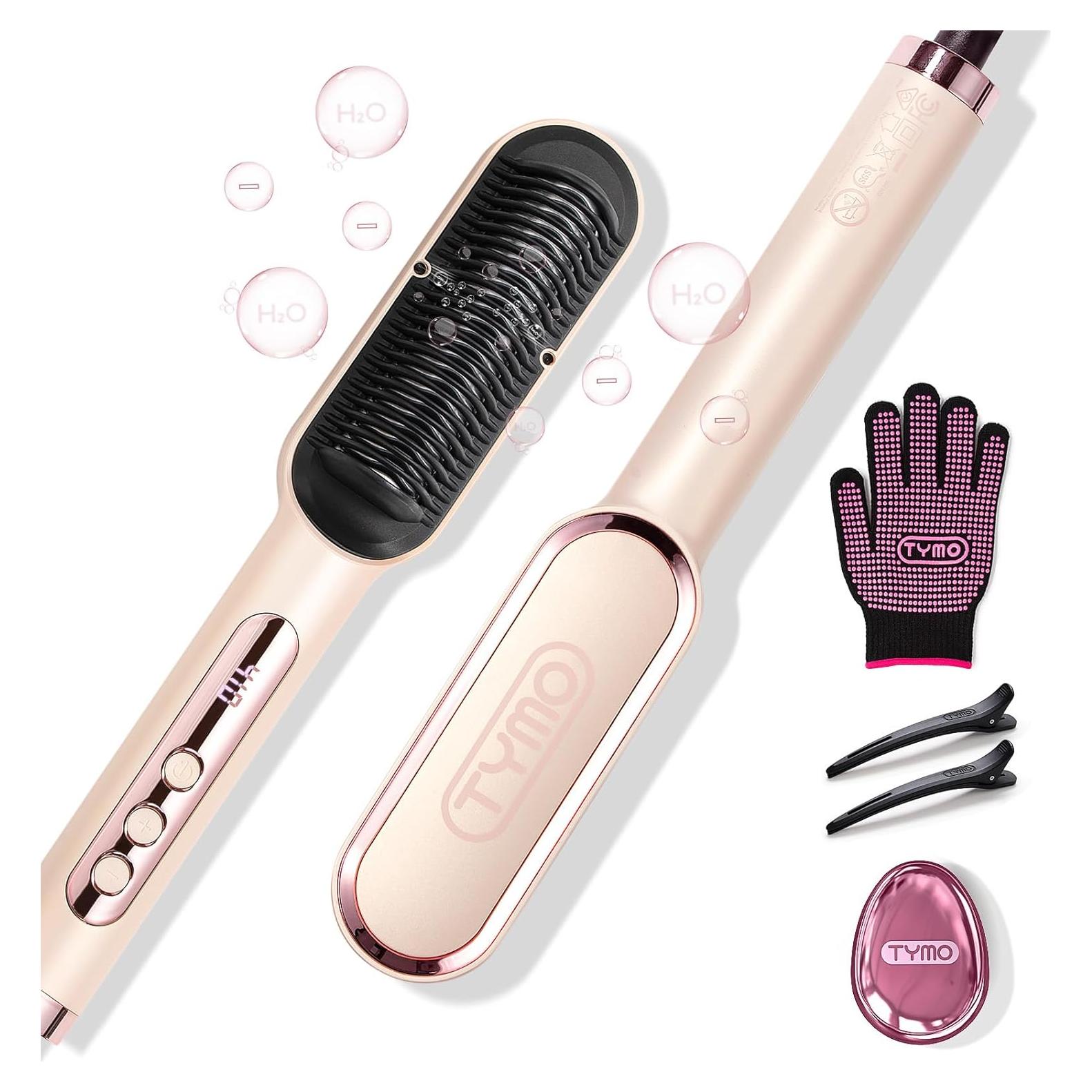 Cepillo Alisador Iónico TYMO Ring Plus - 9 Temperaturas, Oro Rubor