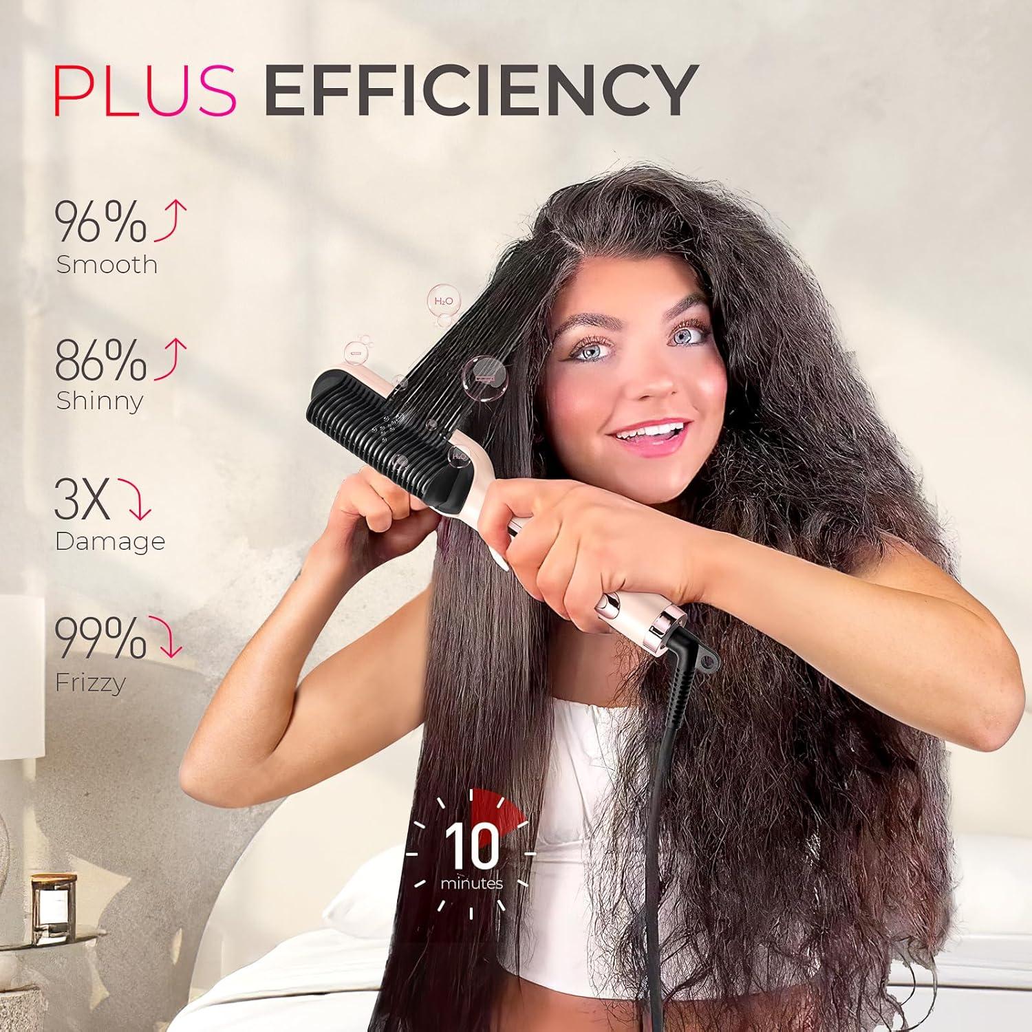 Cepillo Alisador Iónico TYMO Ring Plus - 9 Temperaturas, Oro Rubor