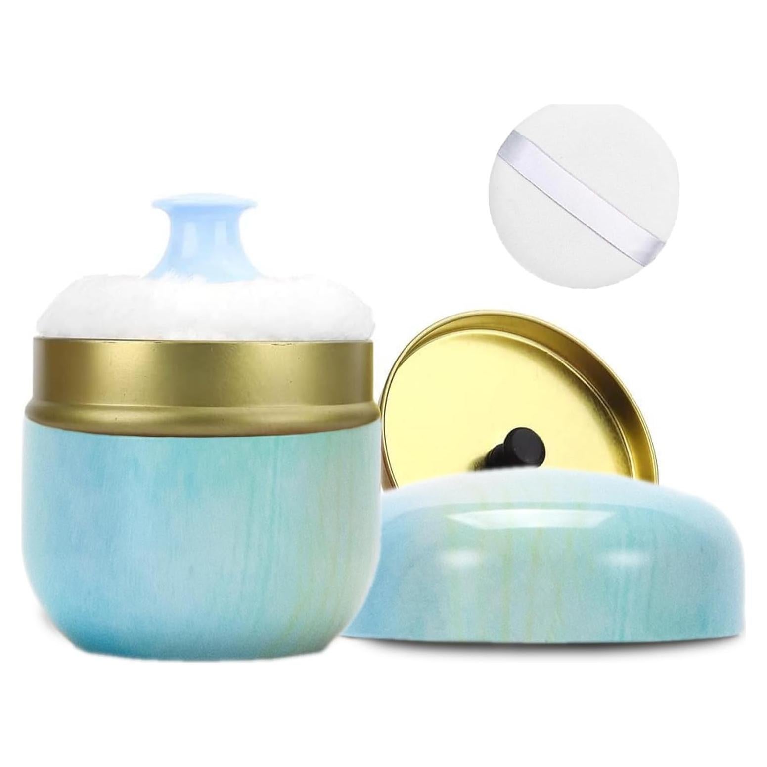 Contenedor de Polvo Corporal SHIMIDO 8.5 cm Azul Aqua