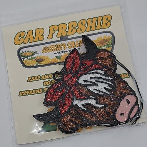 Ambientador de Auto Vaca Con Lazo Duradero 27.9x22.9cm