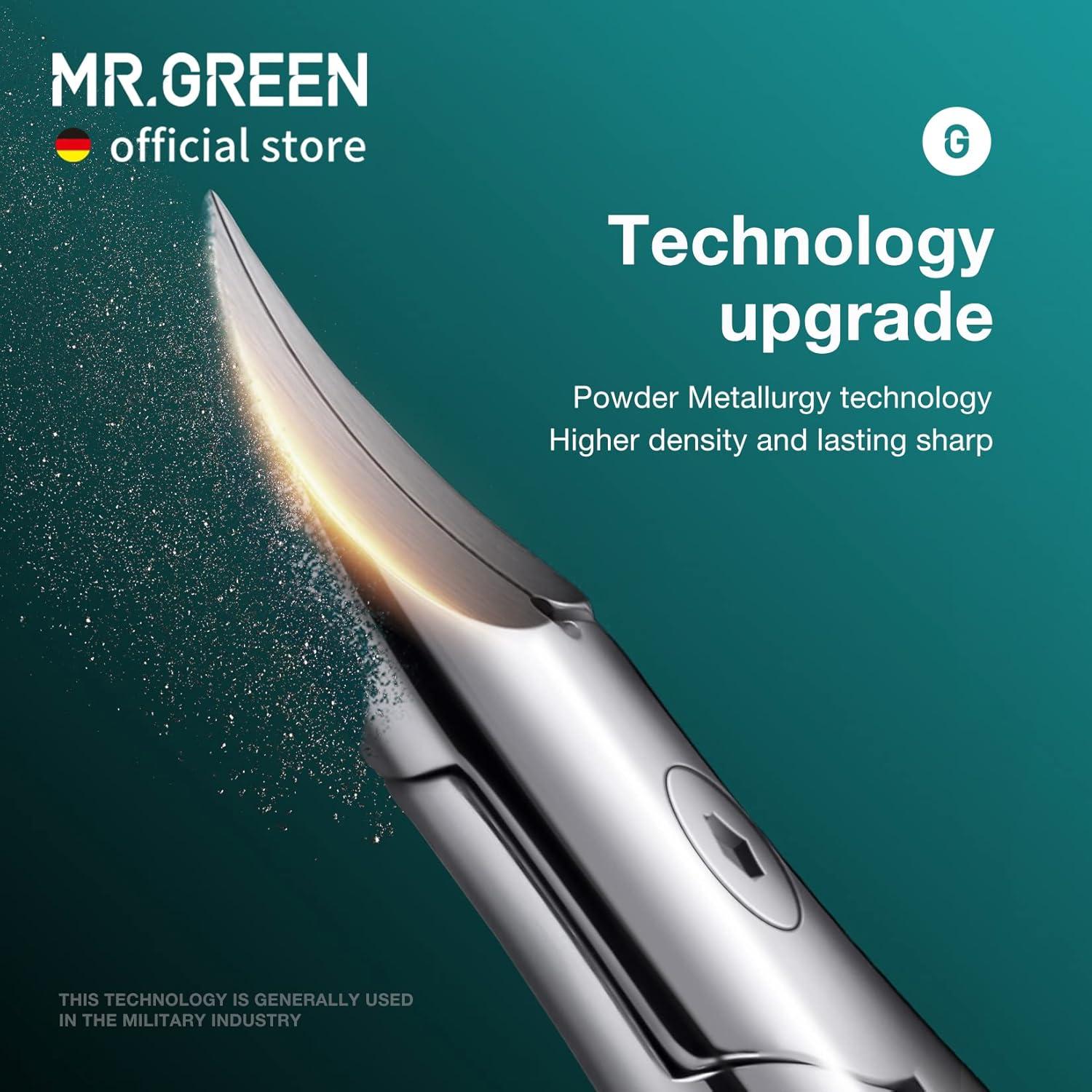 Cortauñas MR.GREEN Acero Inoxidable Verde 14.9x9.6cm